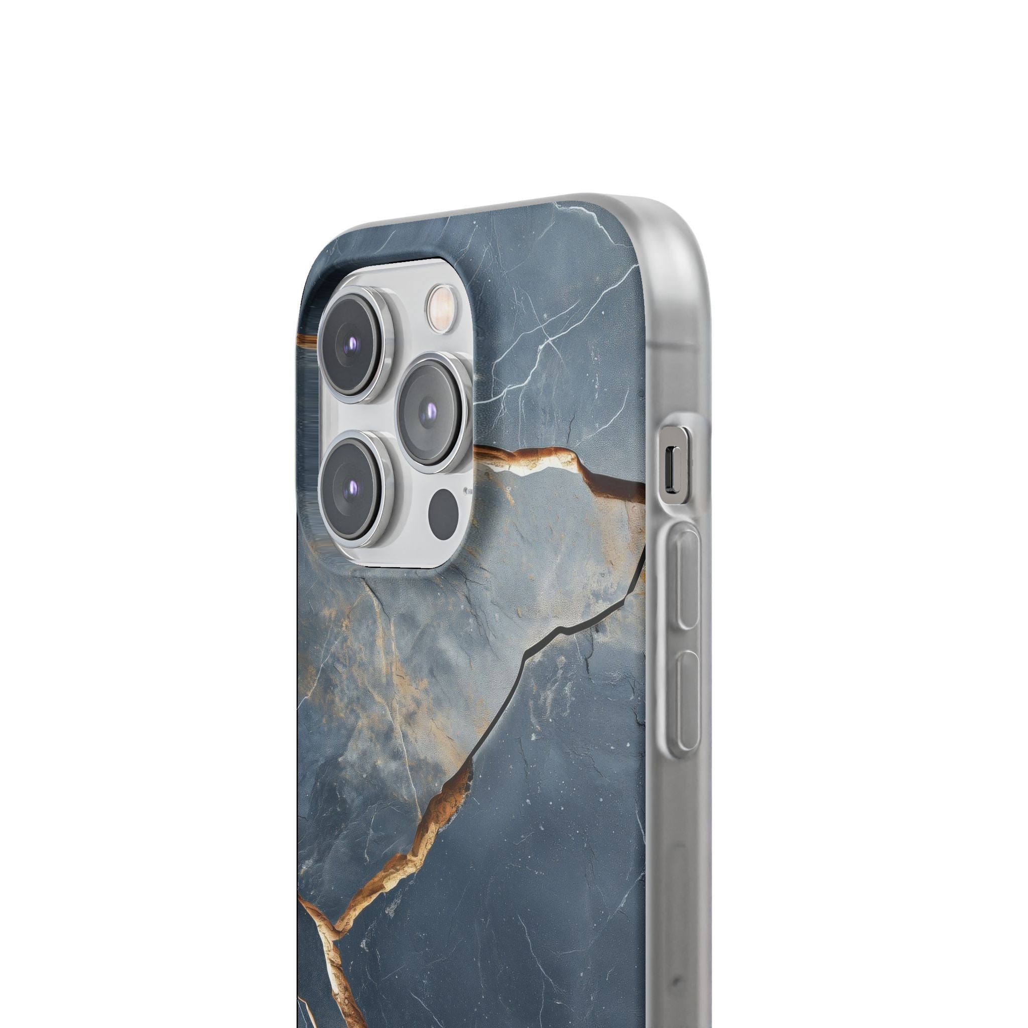 Jagged Vein Navy iPhone 14 Pro Case - Soft