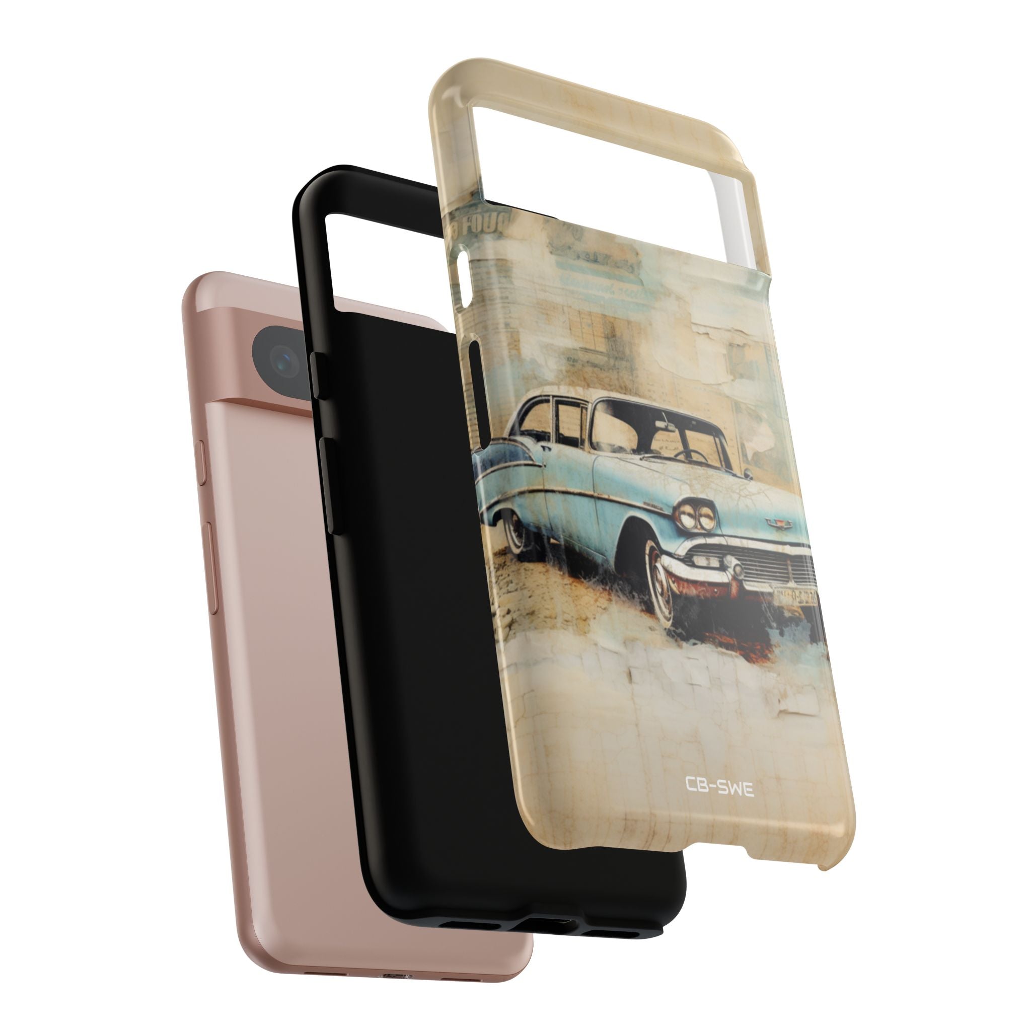 Vintage Car Collage - Google Pixel Case