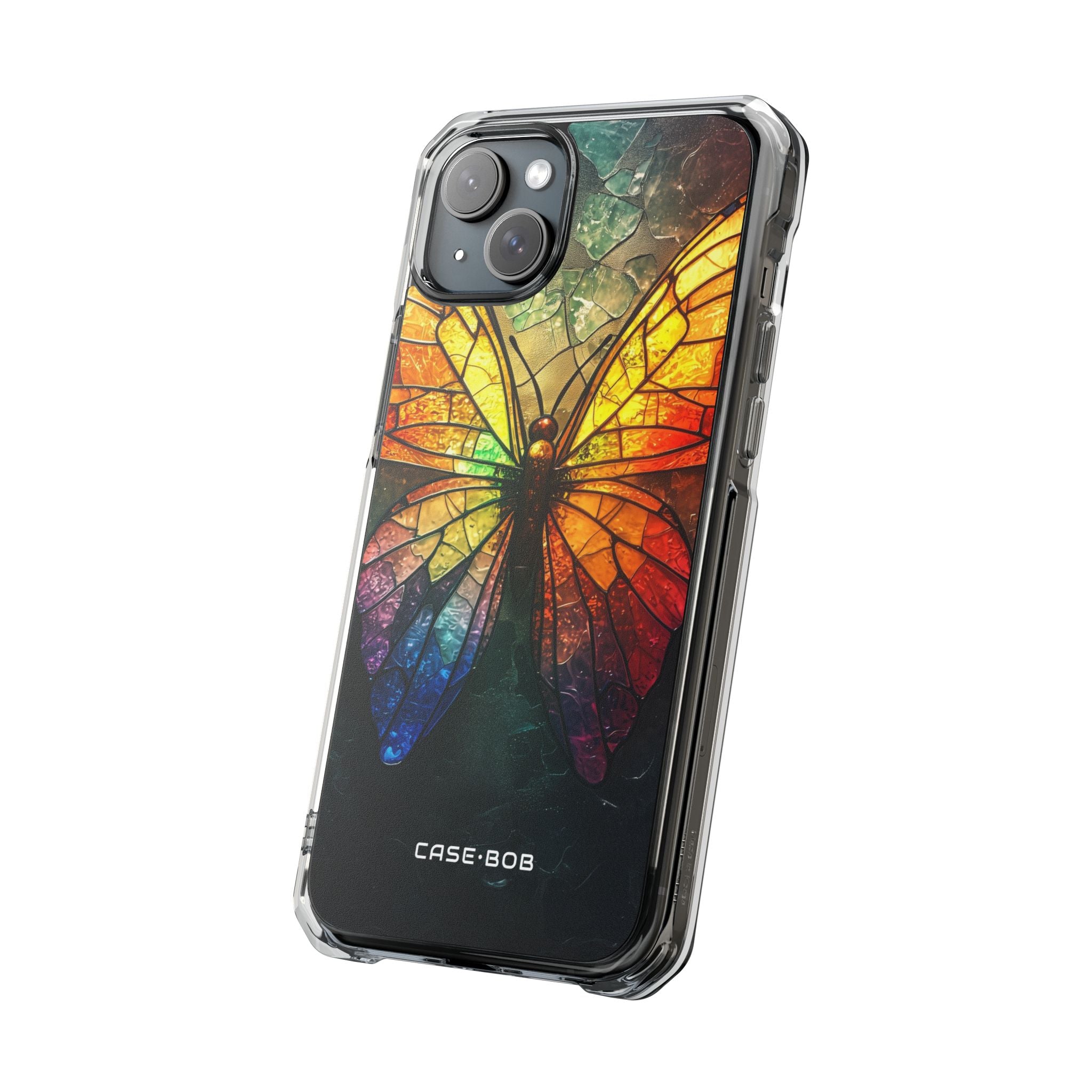 Stained Glass Butterfly iPhone 15 Plus Case - Impact