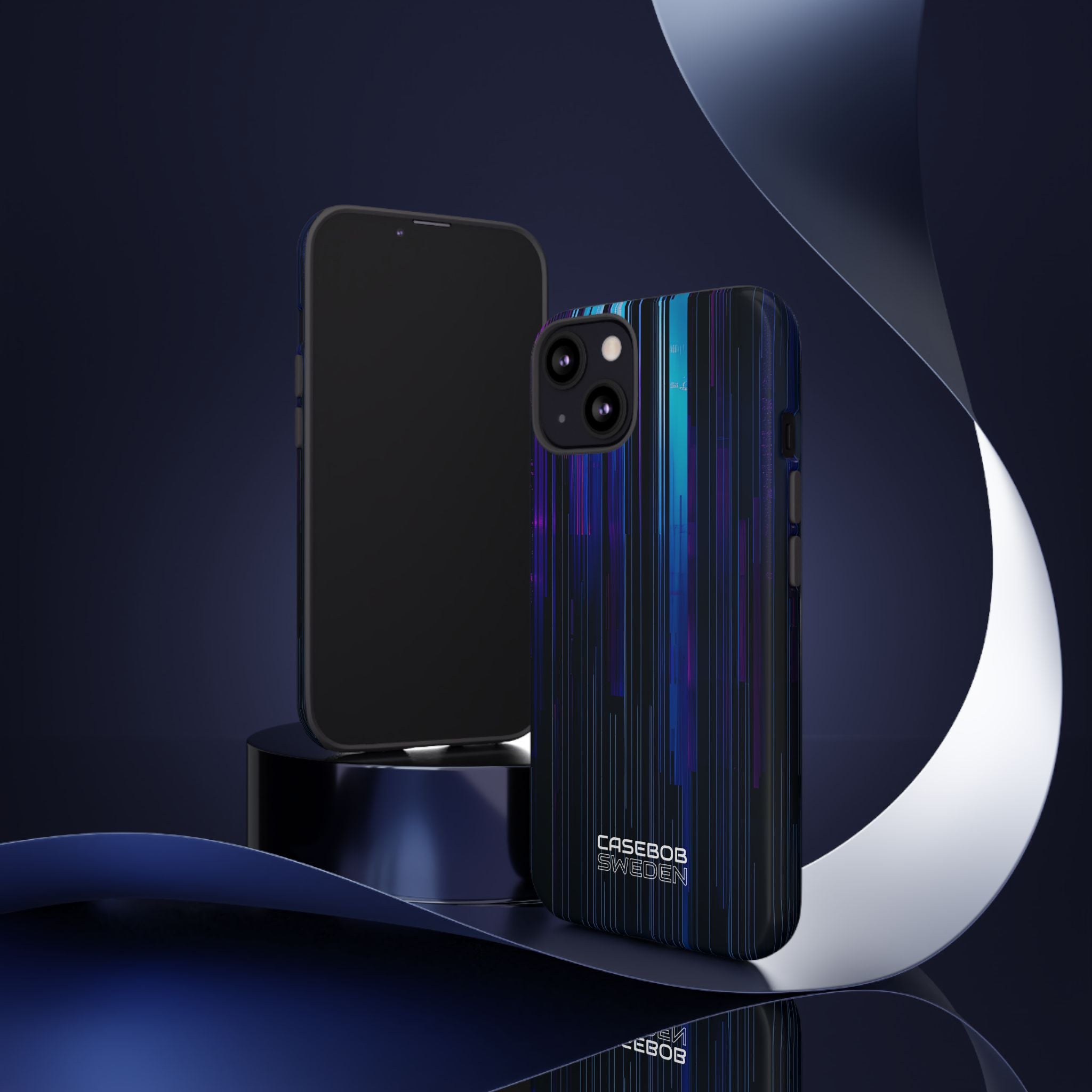 Neon Glitch Stripes iPhone 13 - Tough