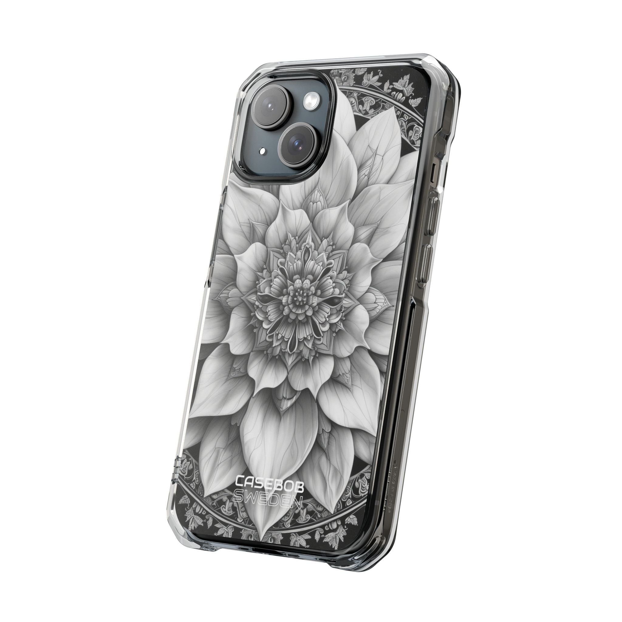 Cosmic Floral Mandala iPhone 15 - Impact Clear+