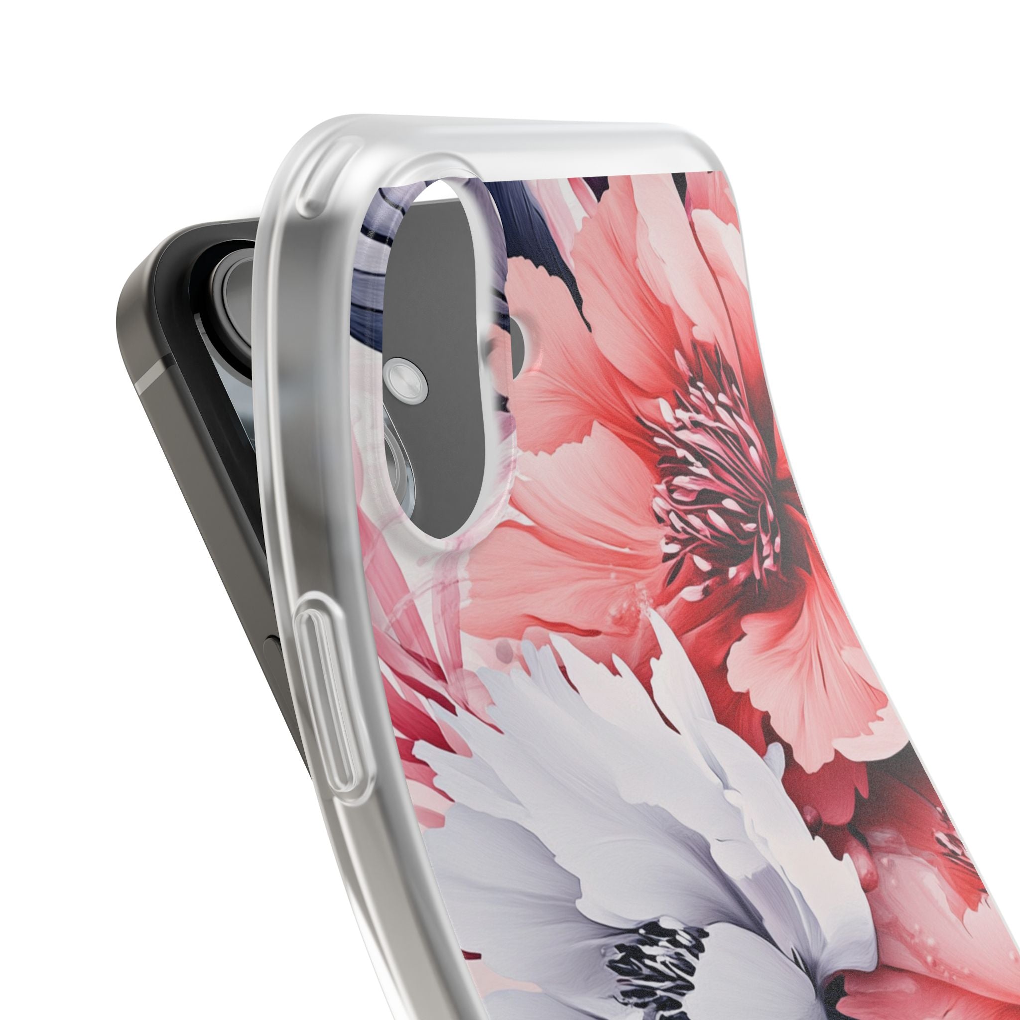 Coral Bloom iPhone 16 Plus Case - Soft