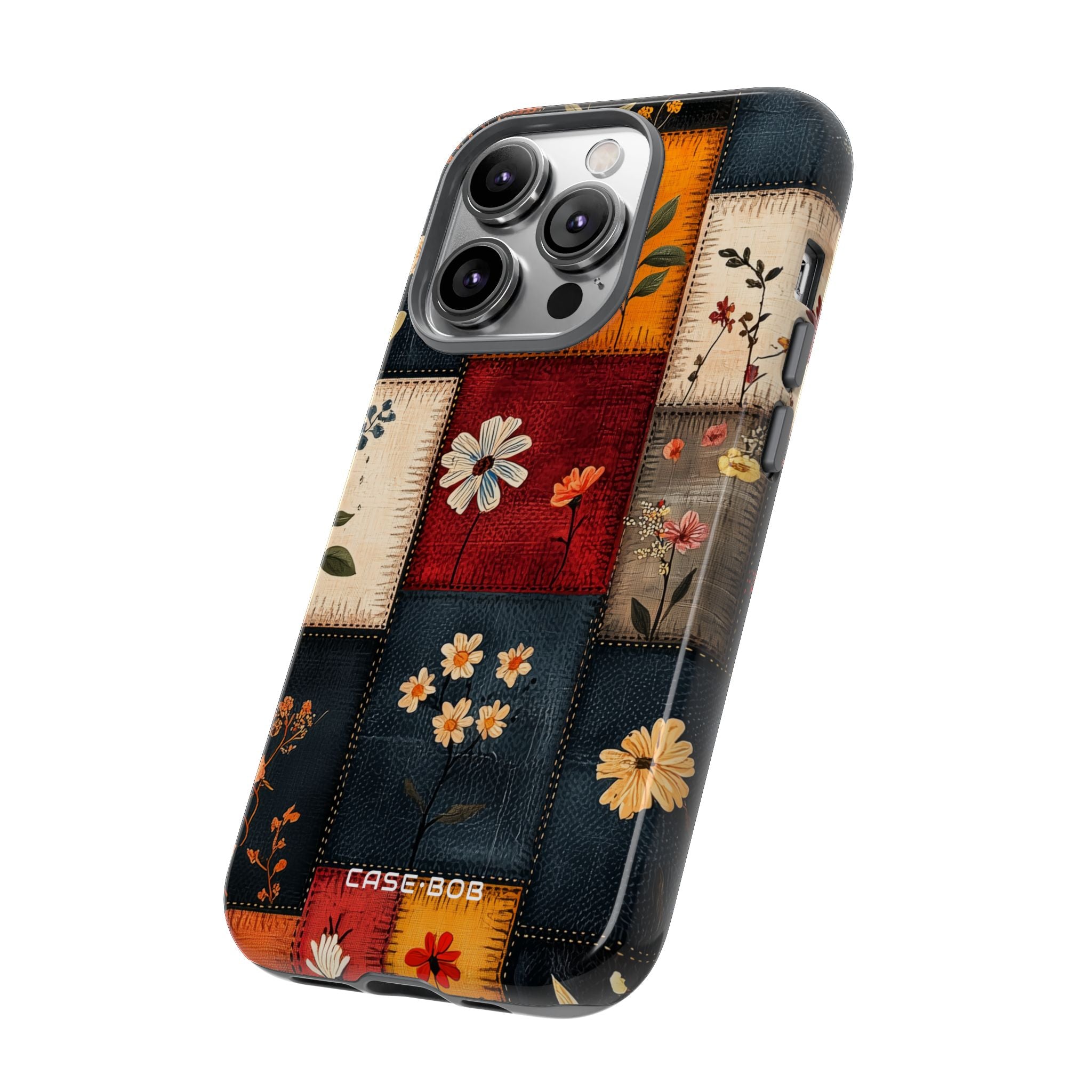 Patchwork Blooms iPhone 14 Pro Case - Tough