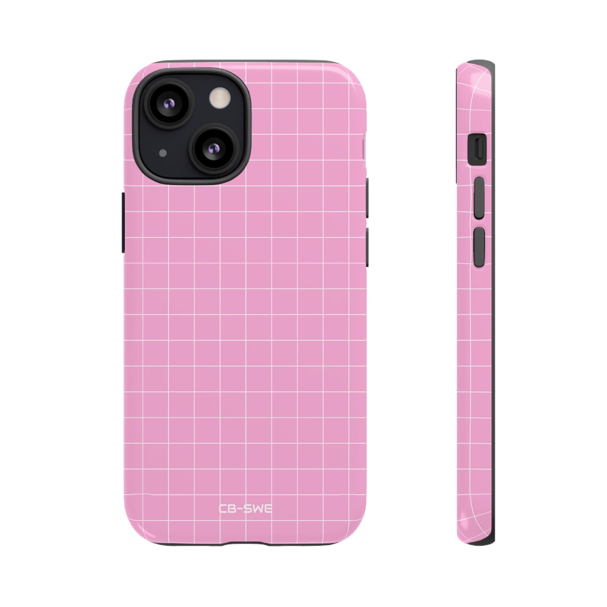 Pink Squares Align - iPhone Case