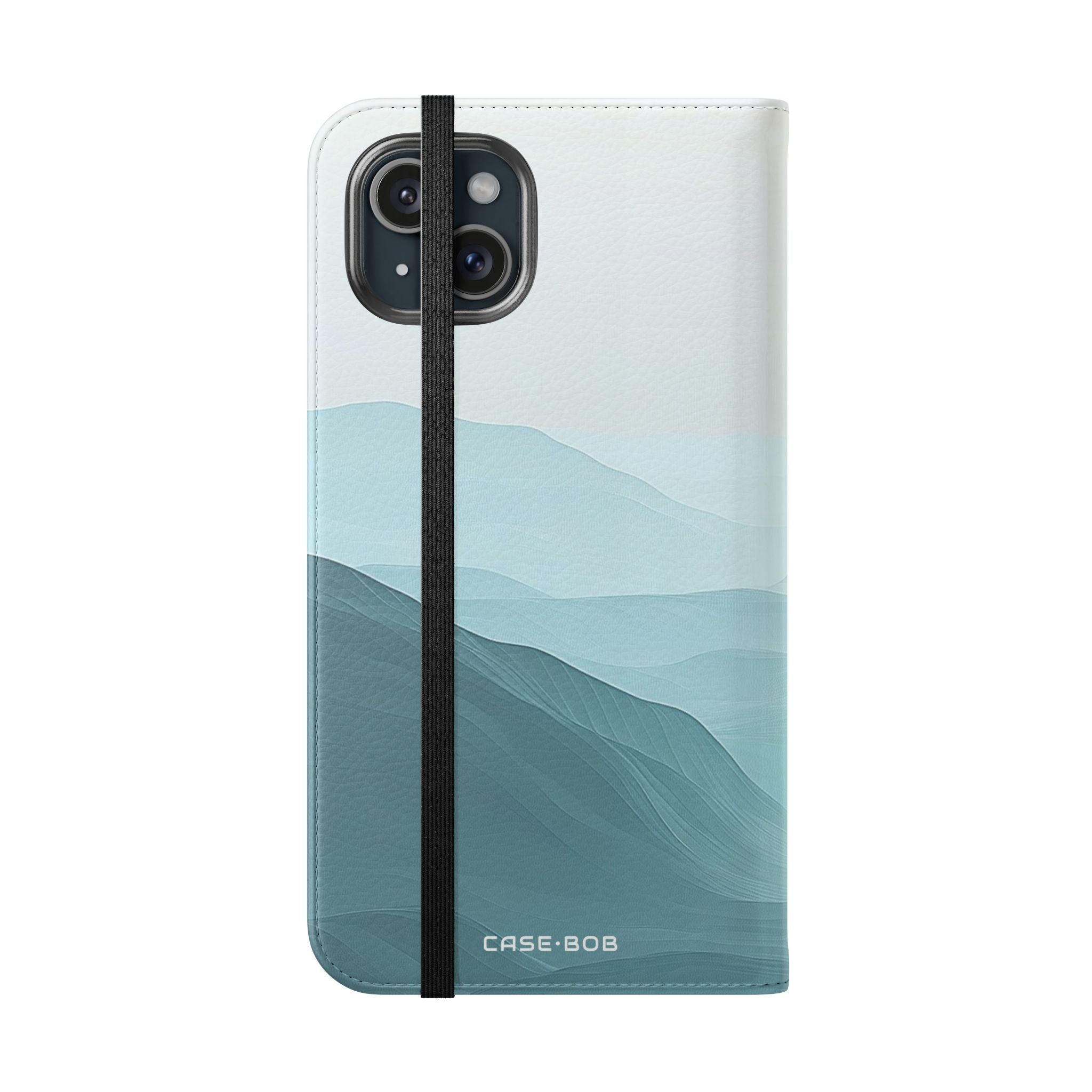 Teal Ridge Layers - iPhone 15 Plus Case - Wallet