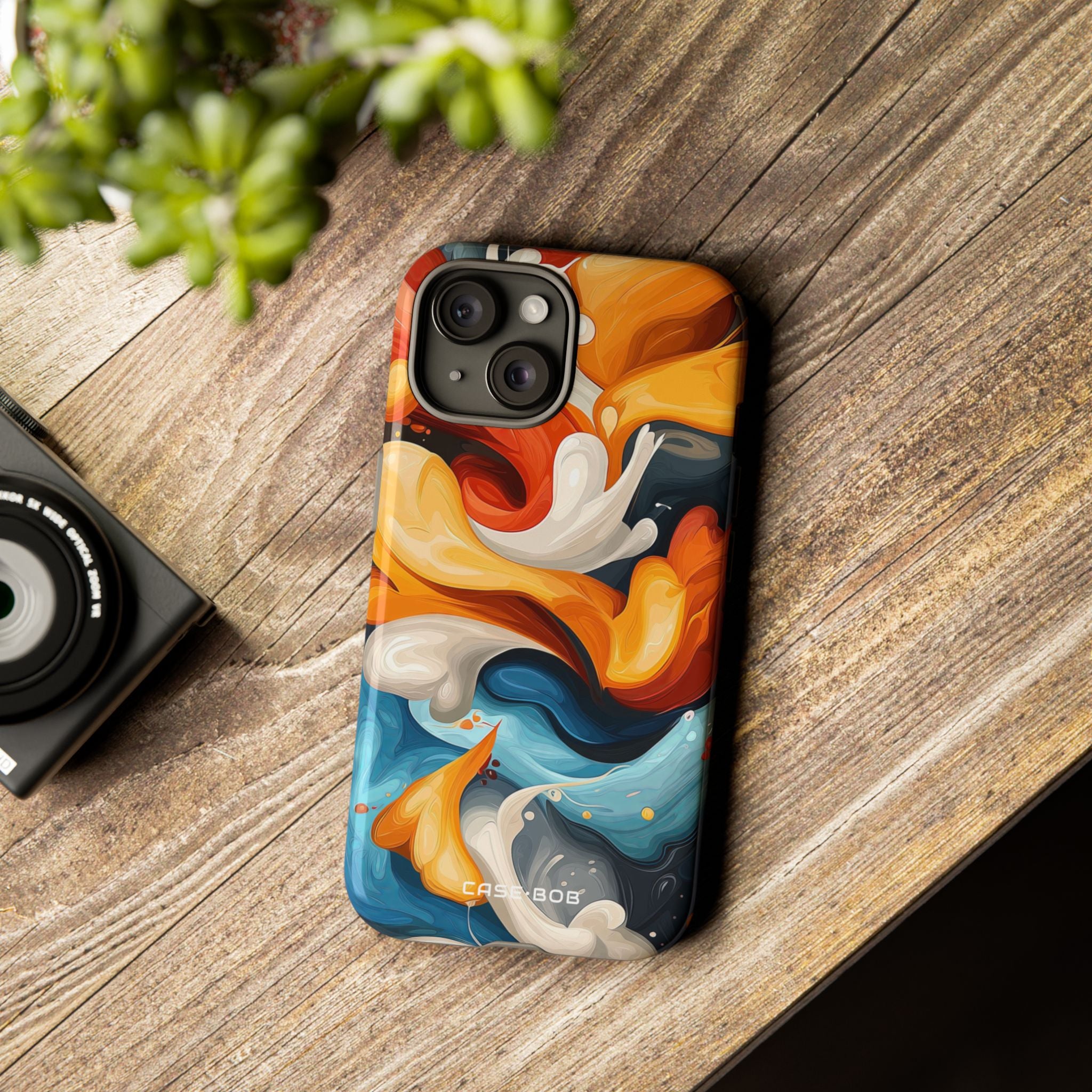 Crimson Ribbon iPhone 15 Case - Tough