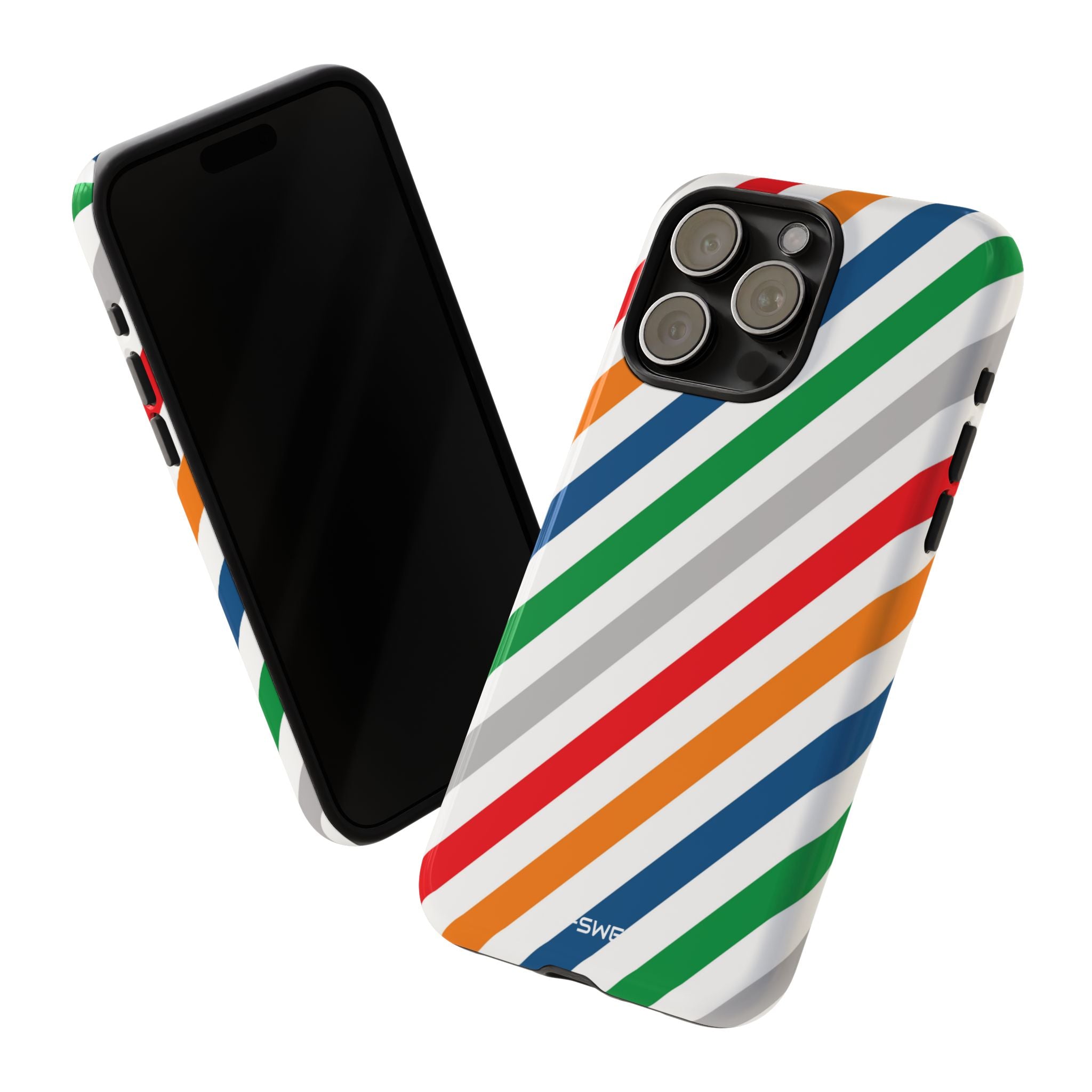 Vibrant Geometric Stripes - iPhone Case