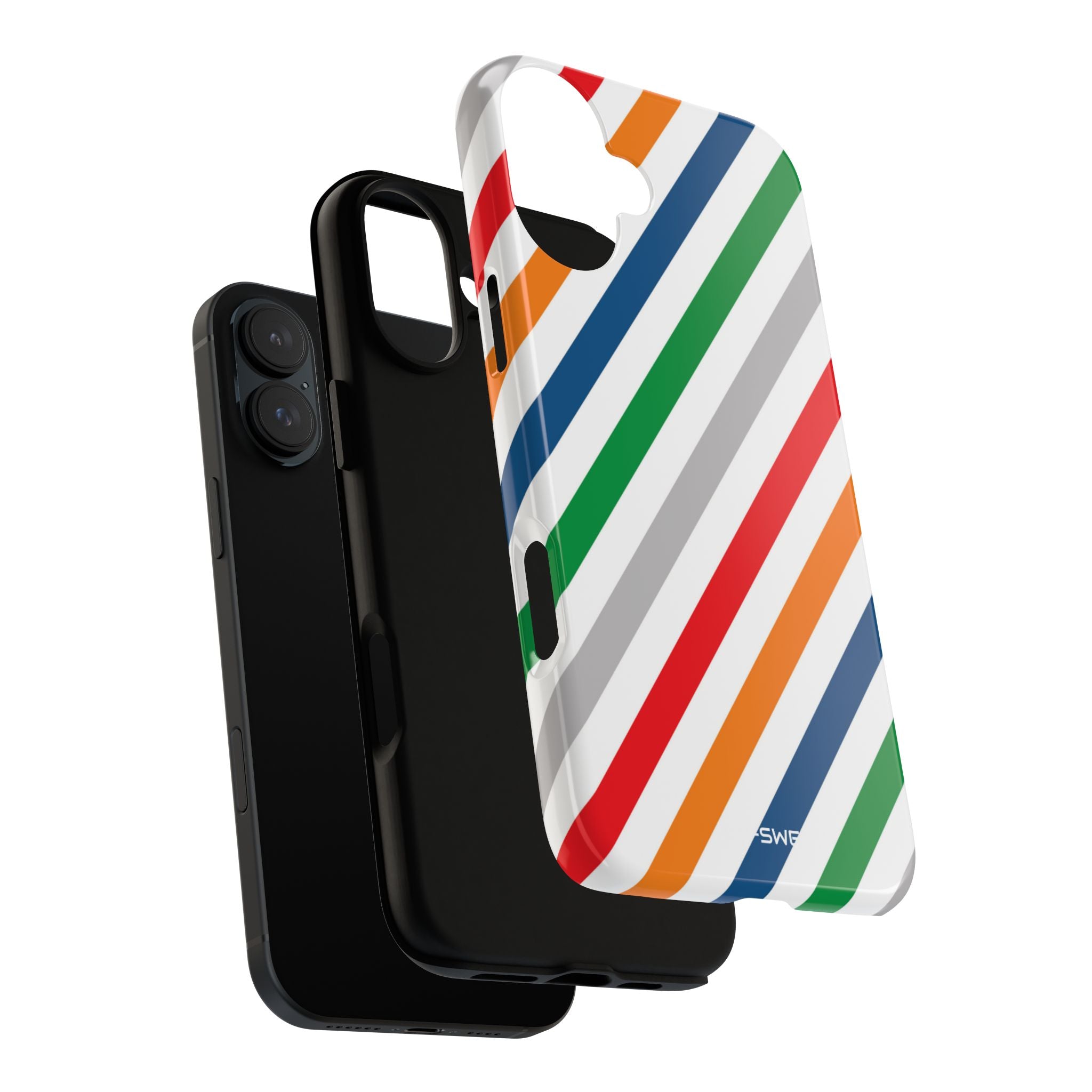 Vibrant Geometric Stripes - iPhone Case