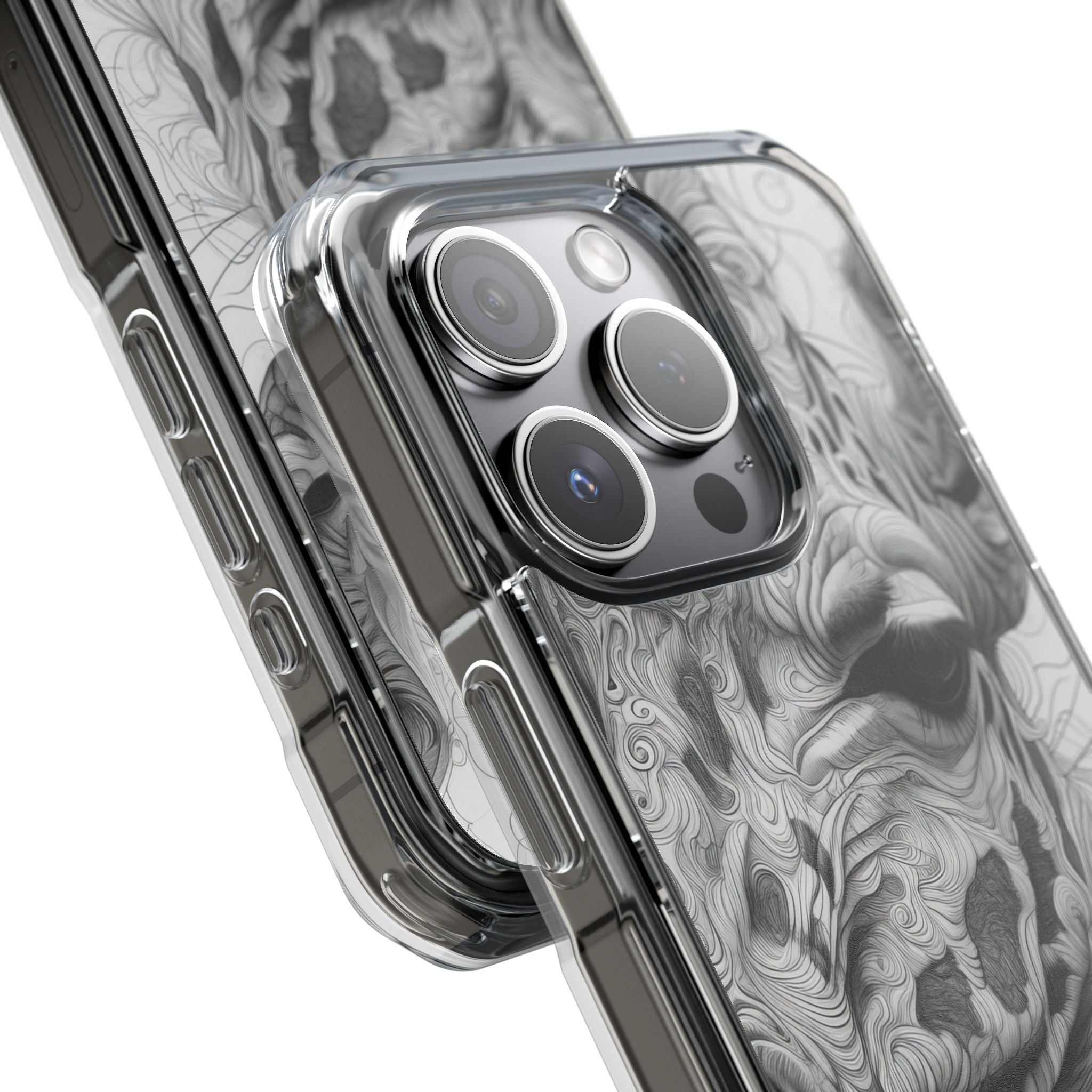 Swirling Giraffe Art iPhone 15 - Impact Clear+