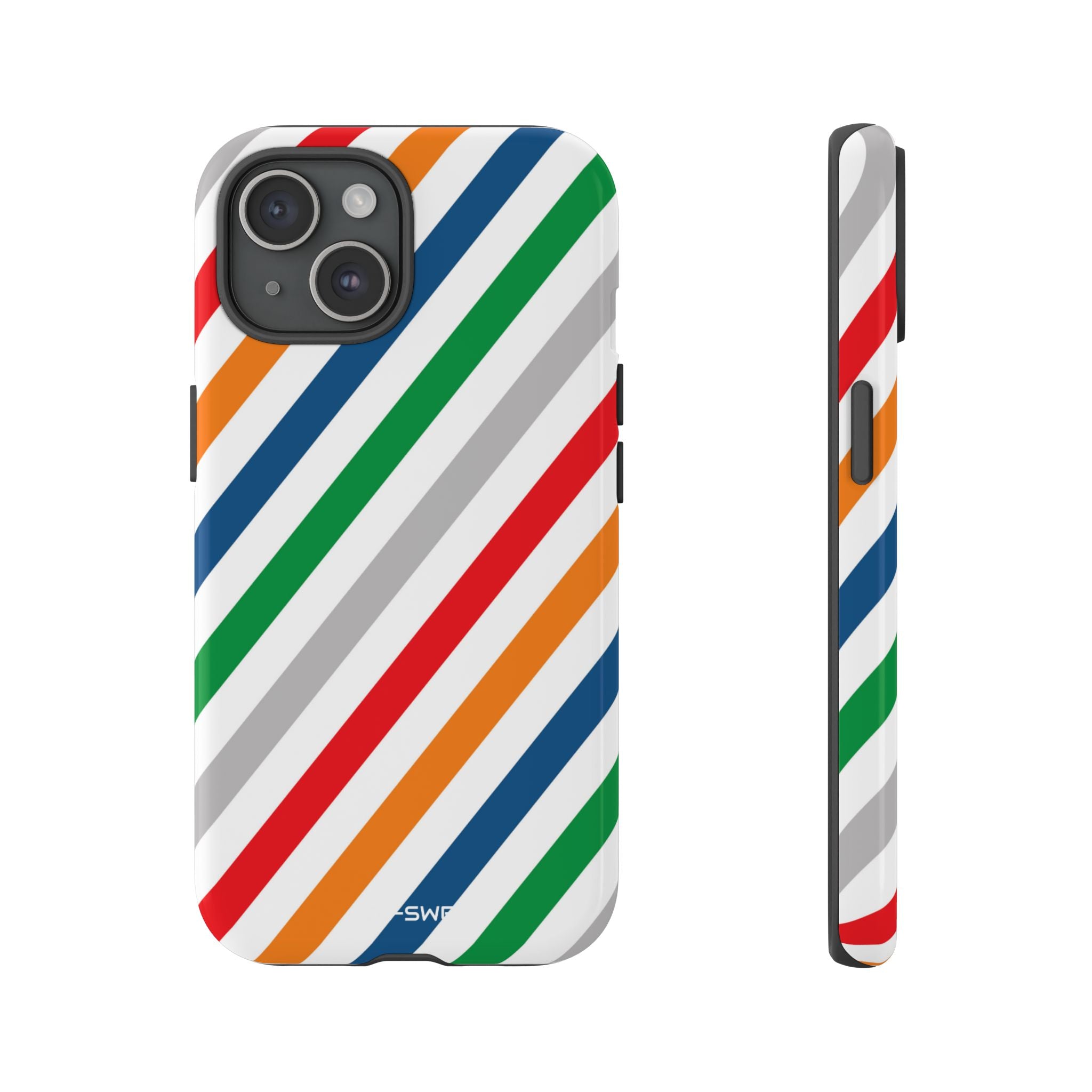 Vibrant Geometric Stripes - iPhone Case