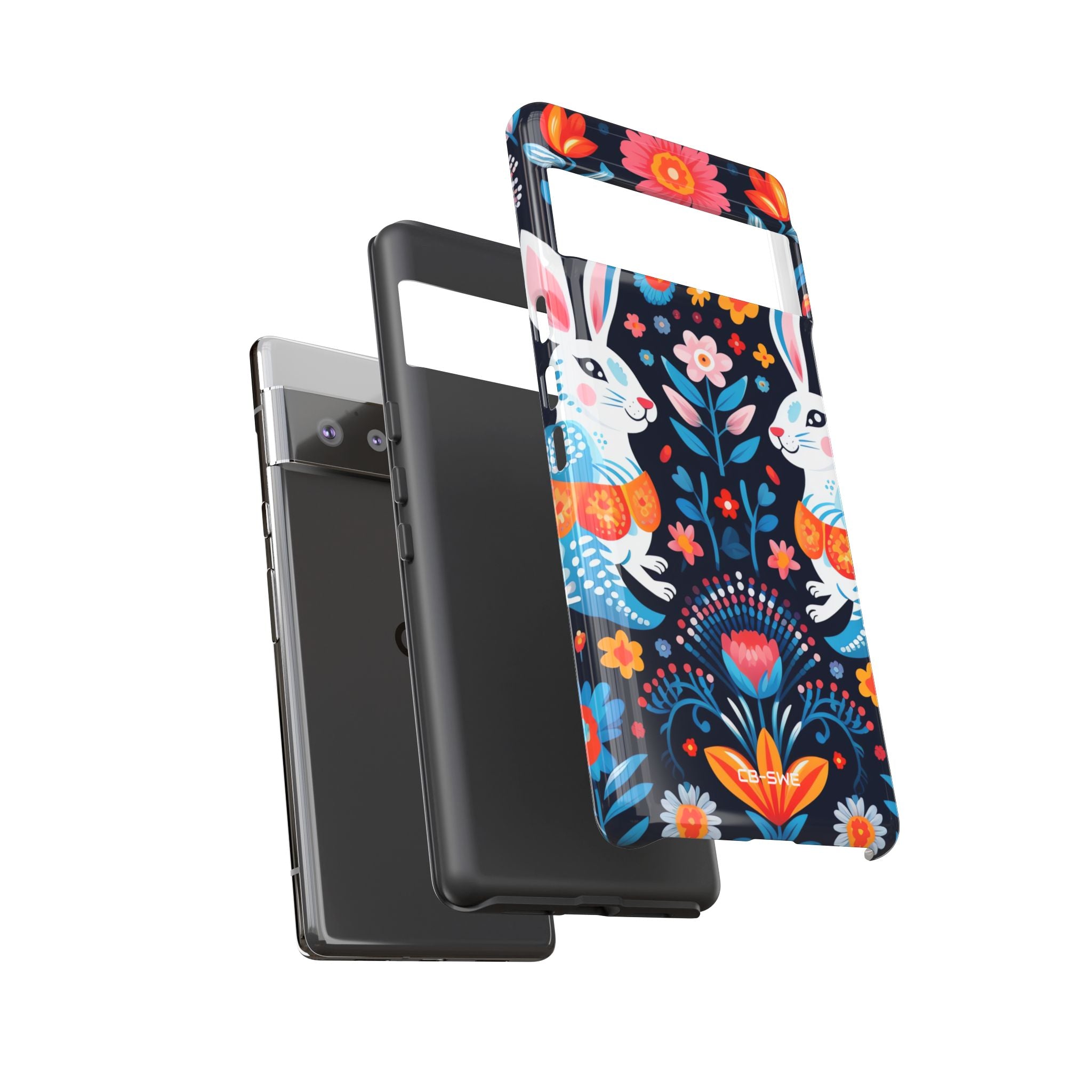 Bunnies Hop Flowers - Google Pixel Case