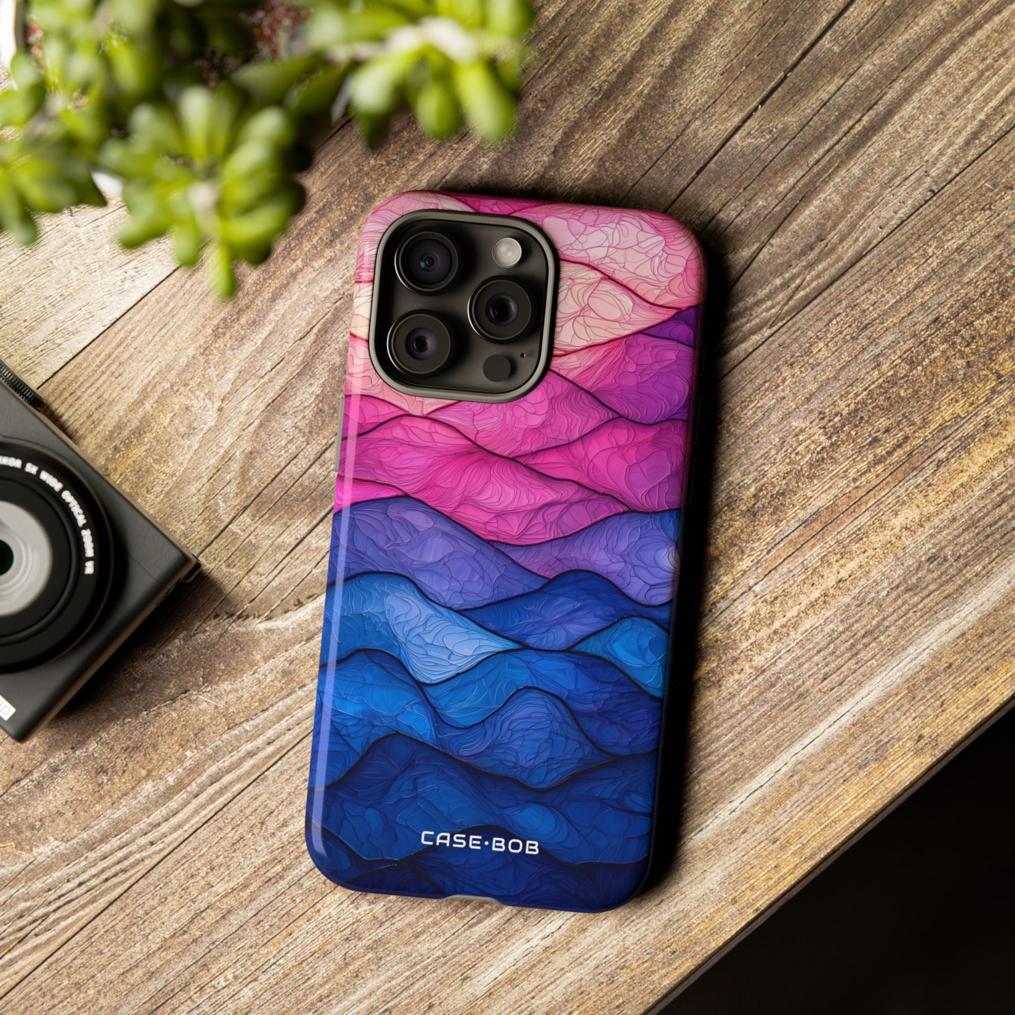 Wavy Vein Gradient iPhone 15 Pro Max Case - Tough