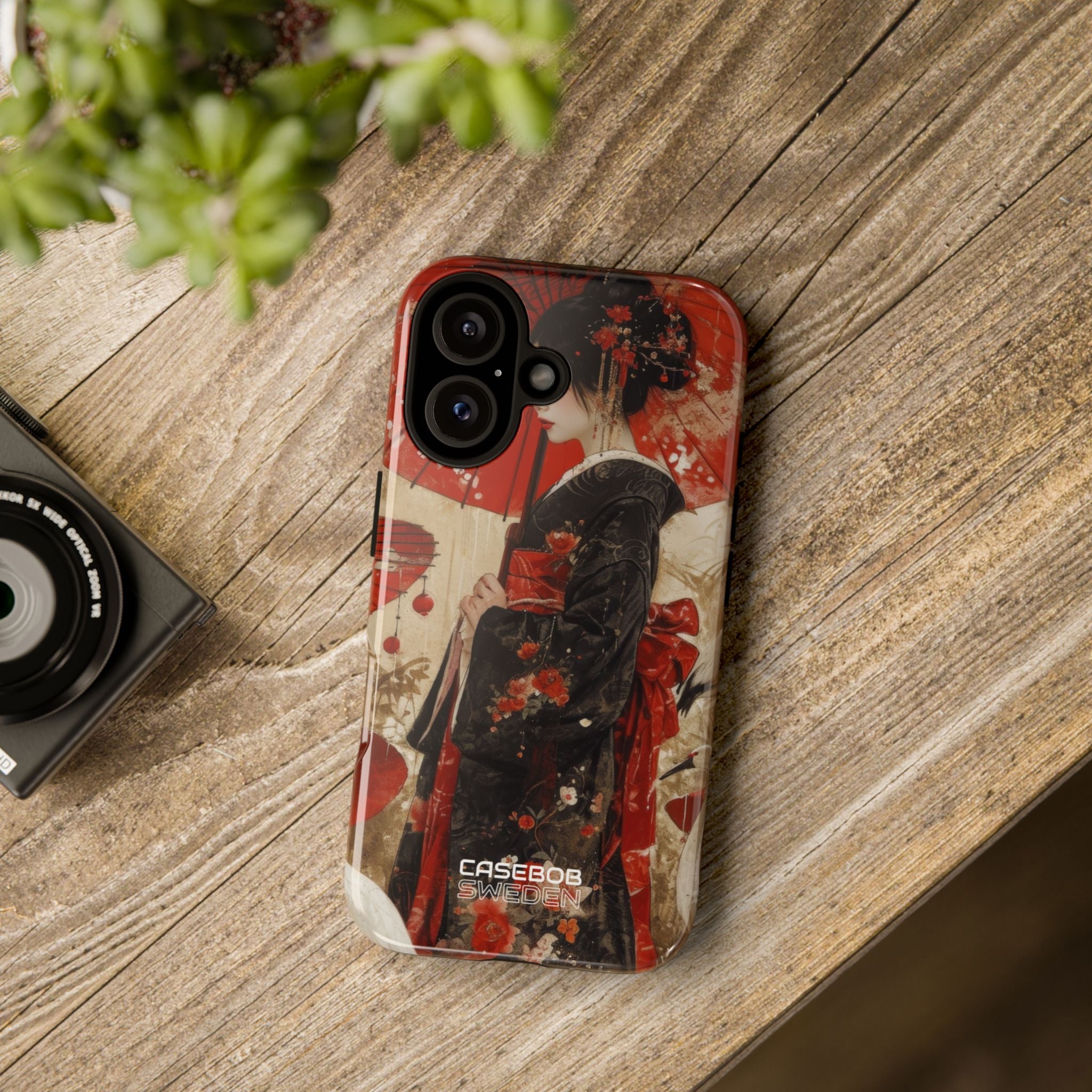 Scarlet Crane Dreams iPhone 16 - Tough