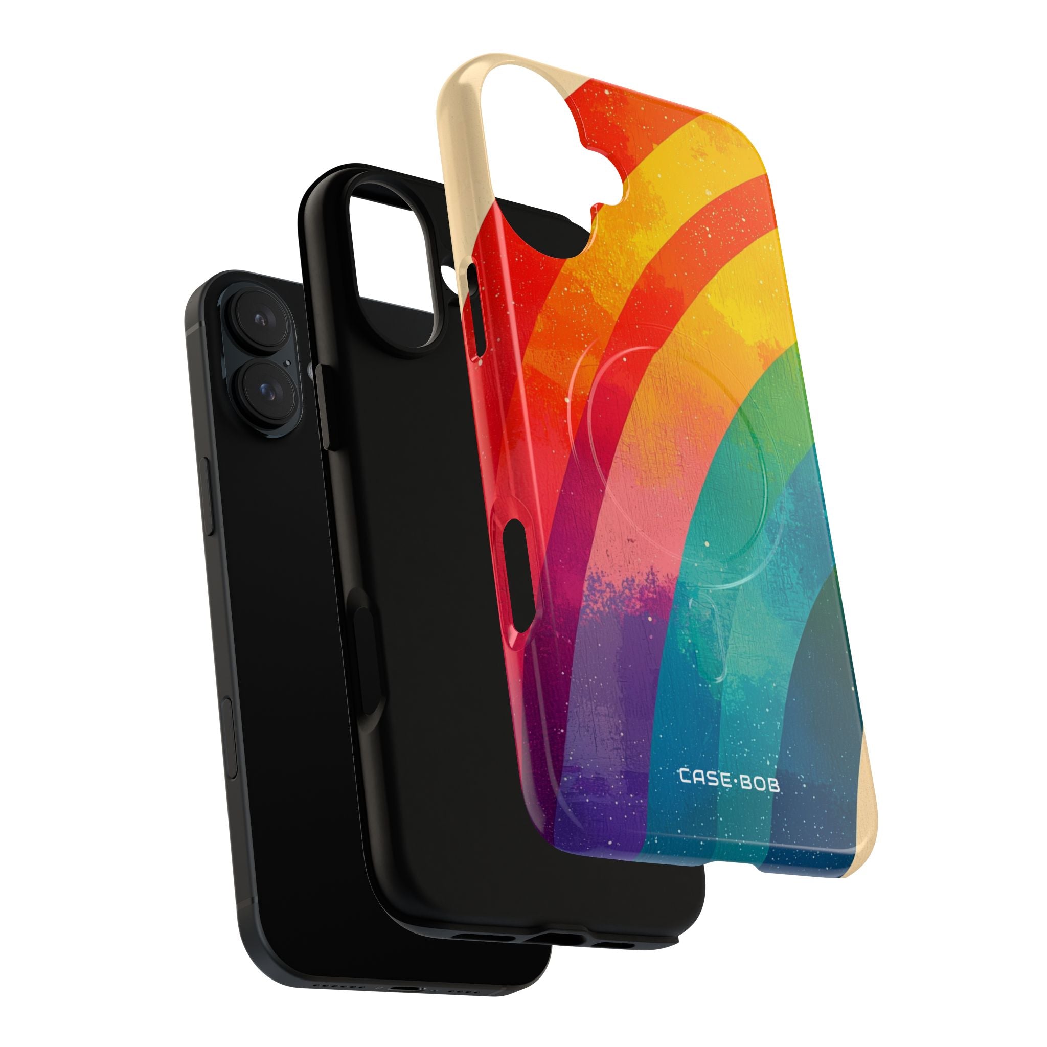 Textured Rainbow Arc iPhone 16 Plus Case - Tough+