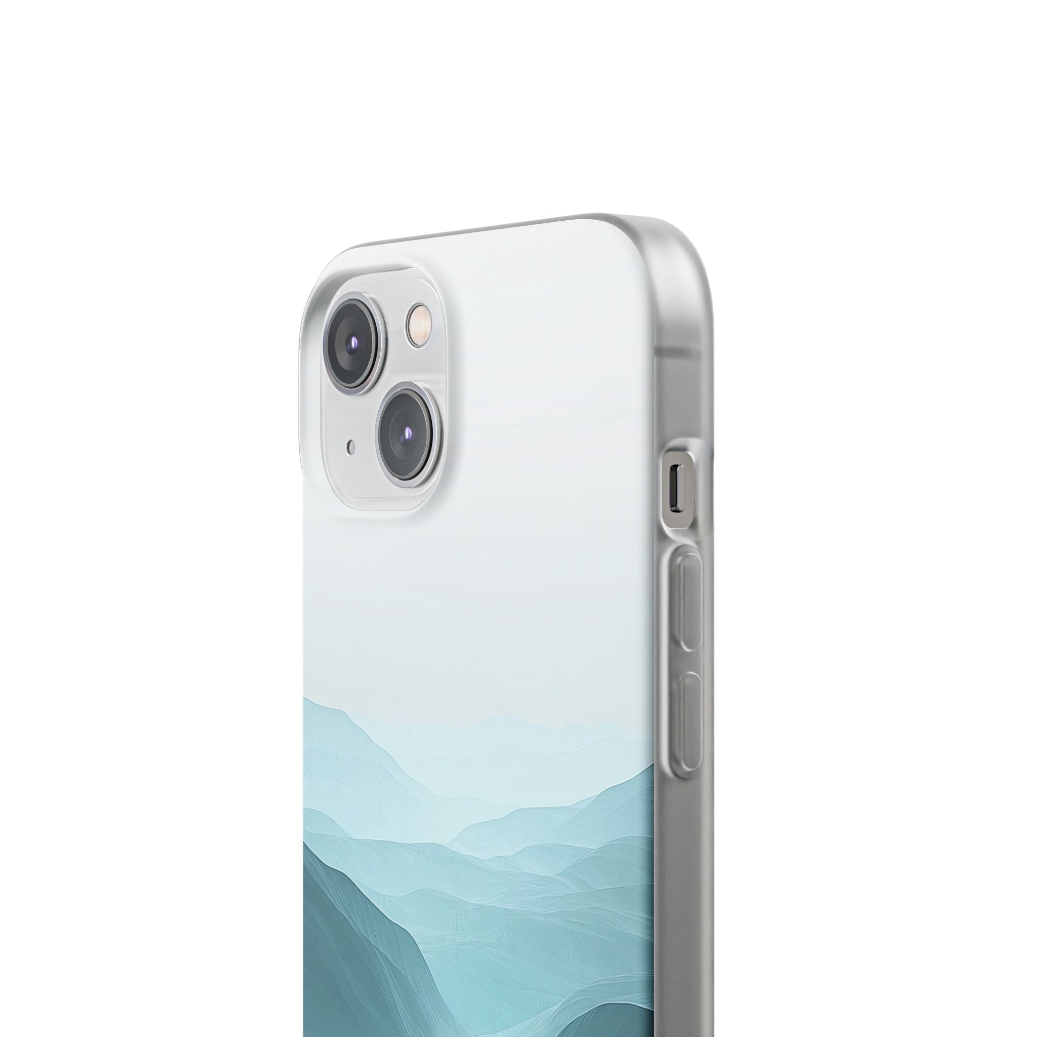 Teal Mist Mountains iPhone 14 Case - Soft