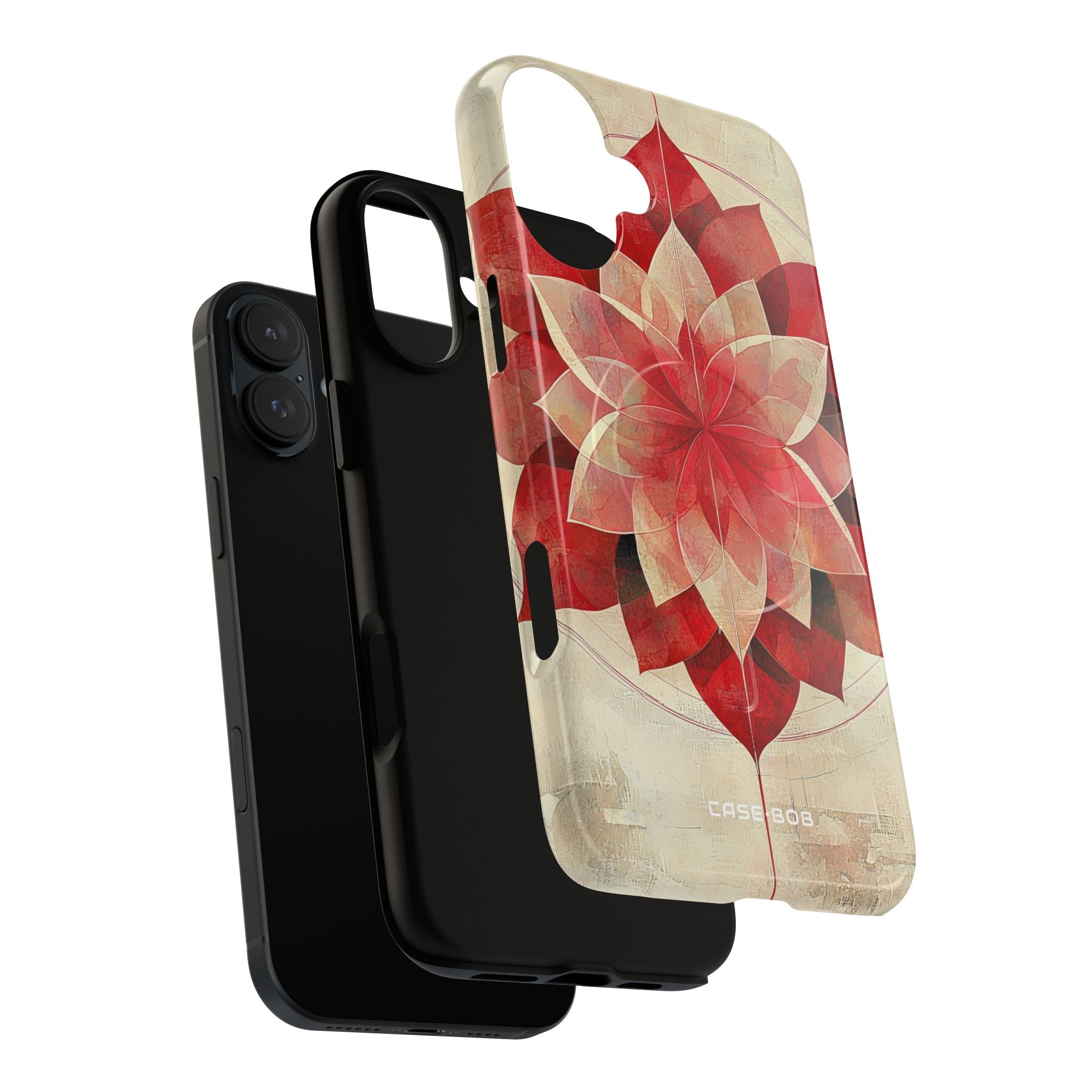 Crimson Bloom iPhone 16 Plus Case - Tough+