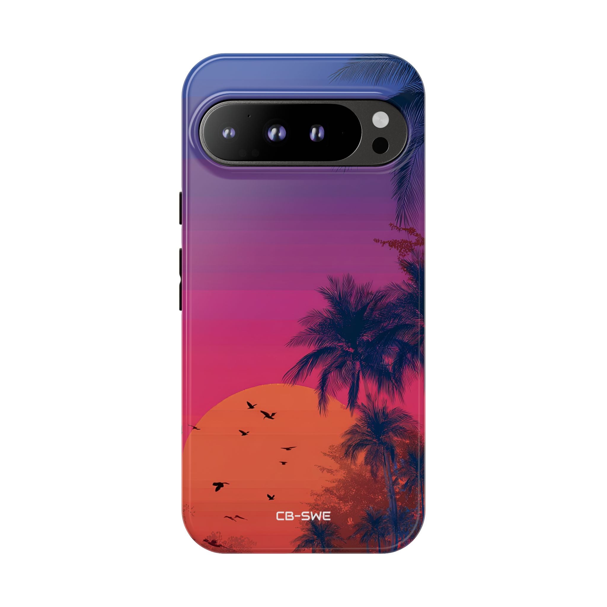 Tropical Sunset Silhouettes - Google Pixel Case