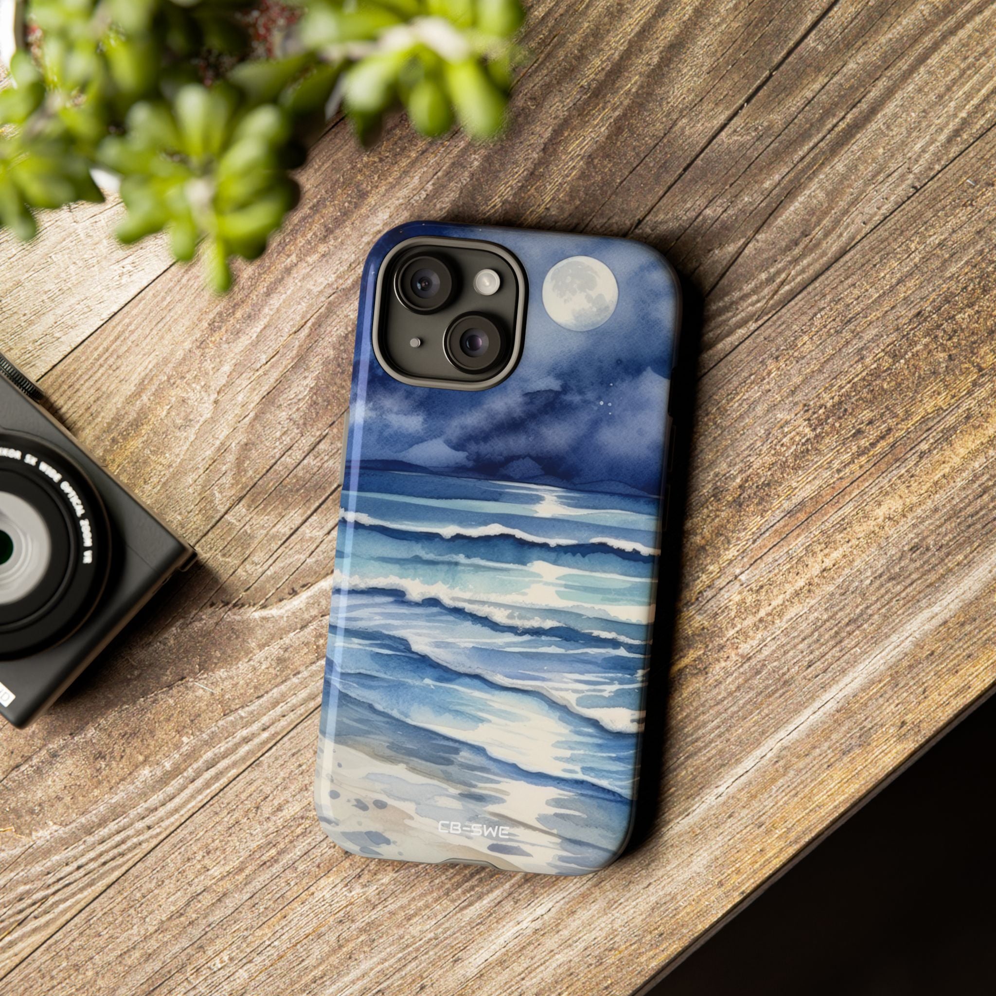 Moonlight Reflects Waves - iPhone Case