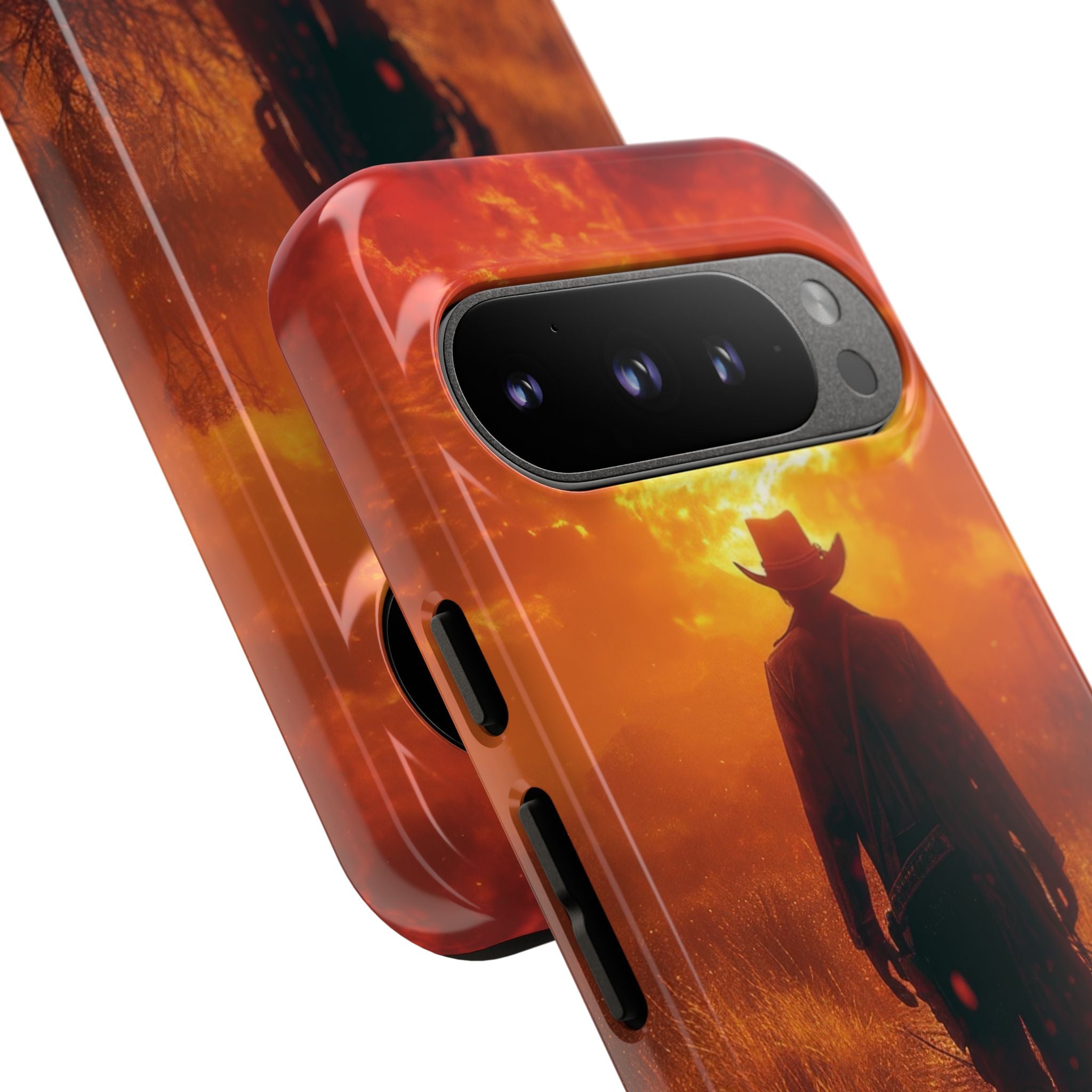 Fiery Sunset Cowboy Google Pixel 9 - Tough