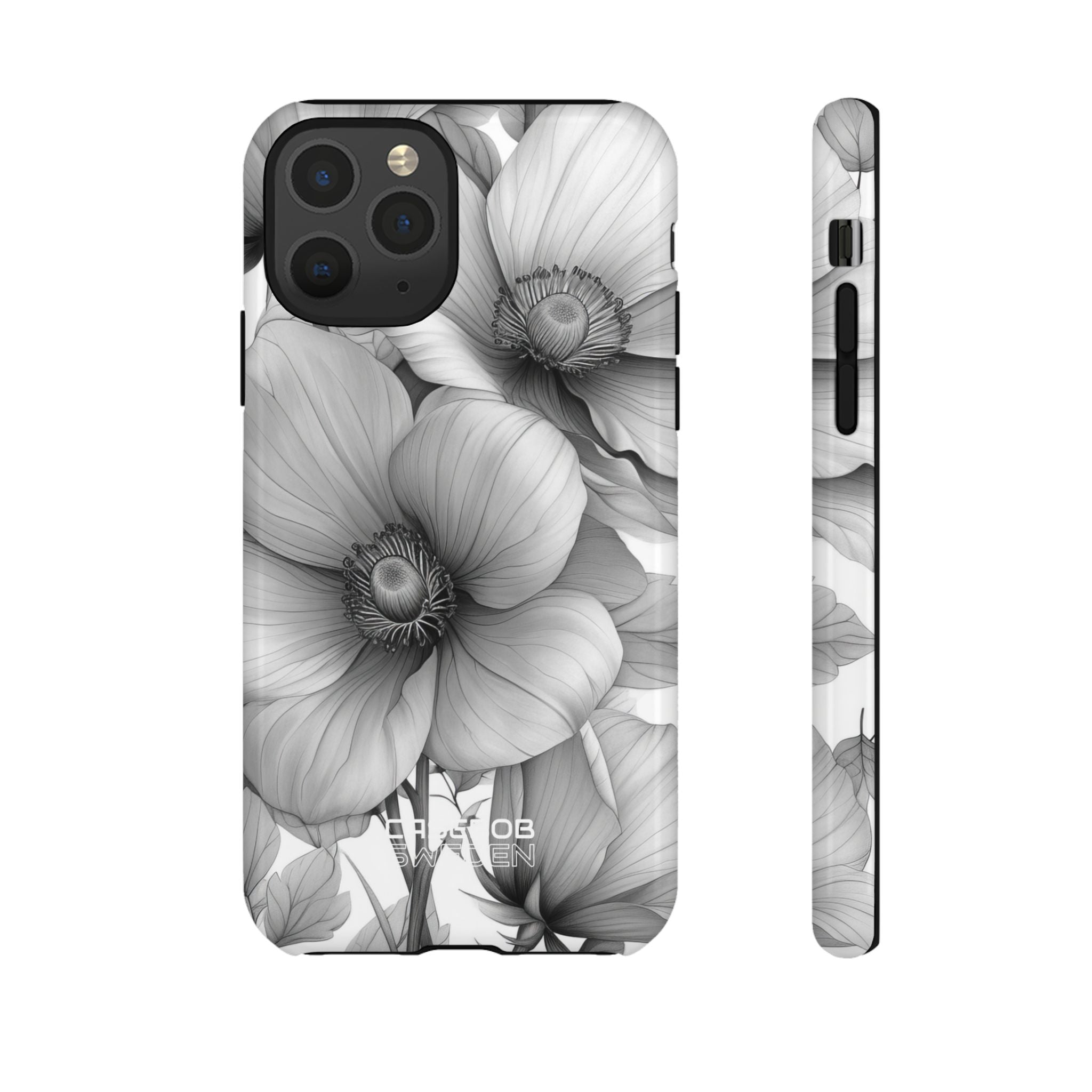 Grayscale Floral Harmony iPhone 11 - Tough
