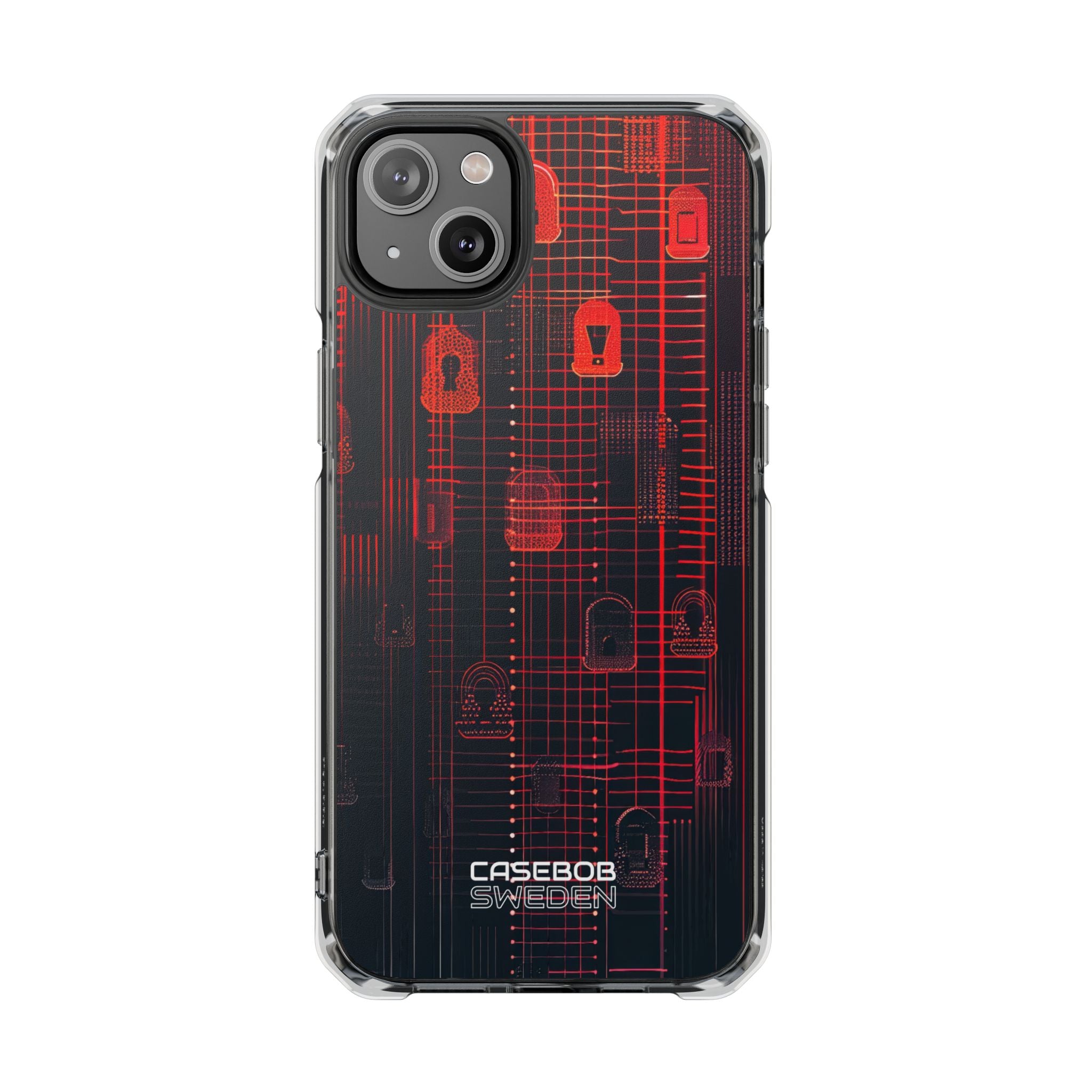 Cyber Locks Grid iPhone 14 - Impact Clear+