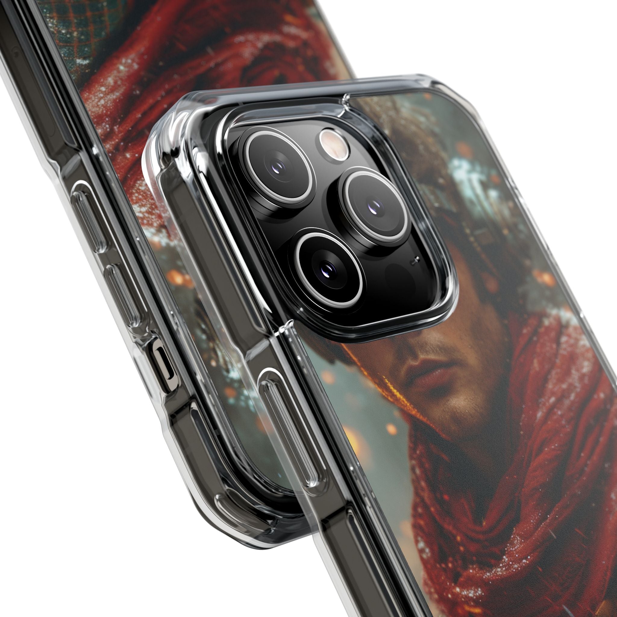 Futuristic Steampunk Explorer iPhone 14 - Impact Clear+