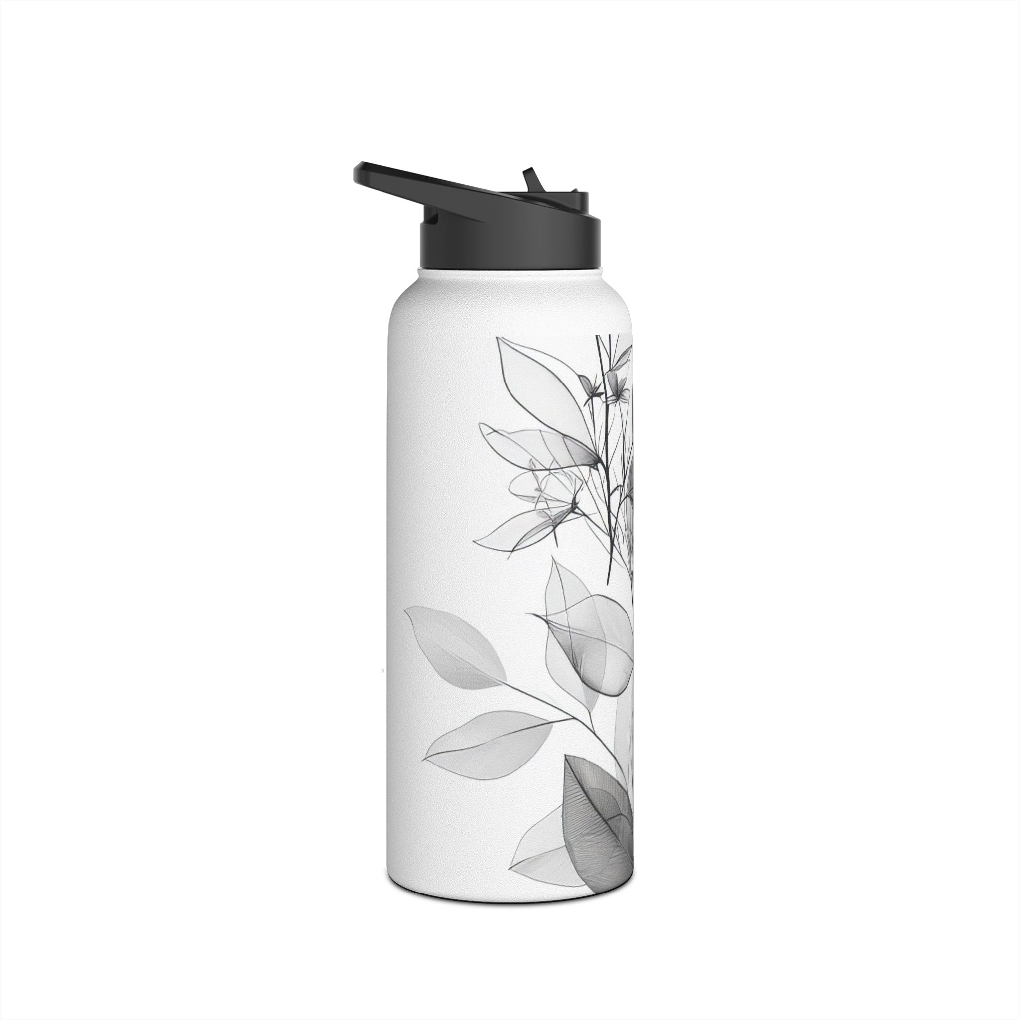 Silver Leaves - Stainless Steel Water Bottle
