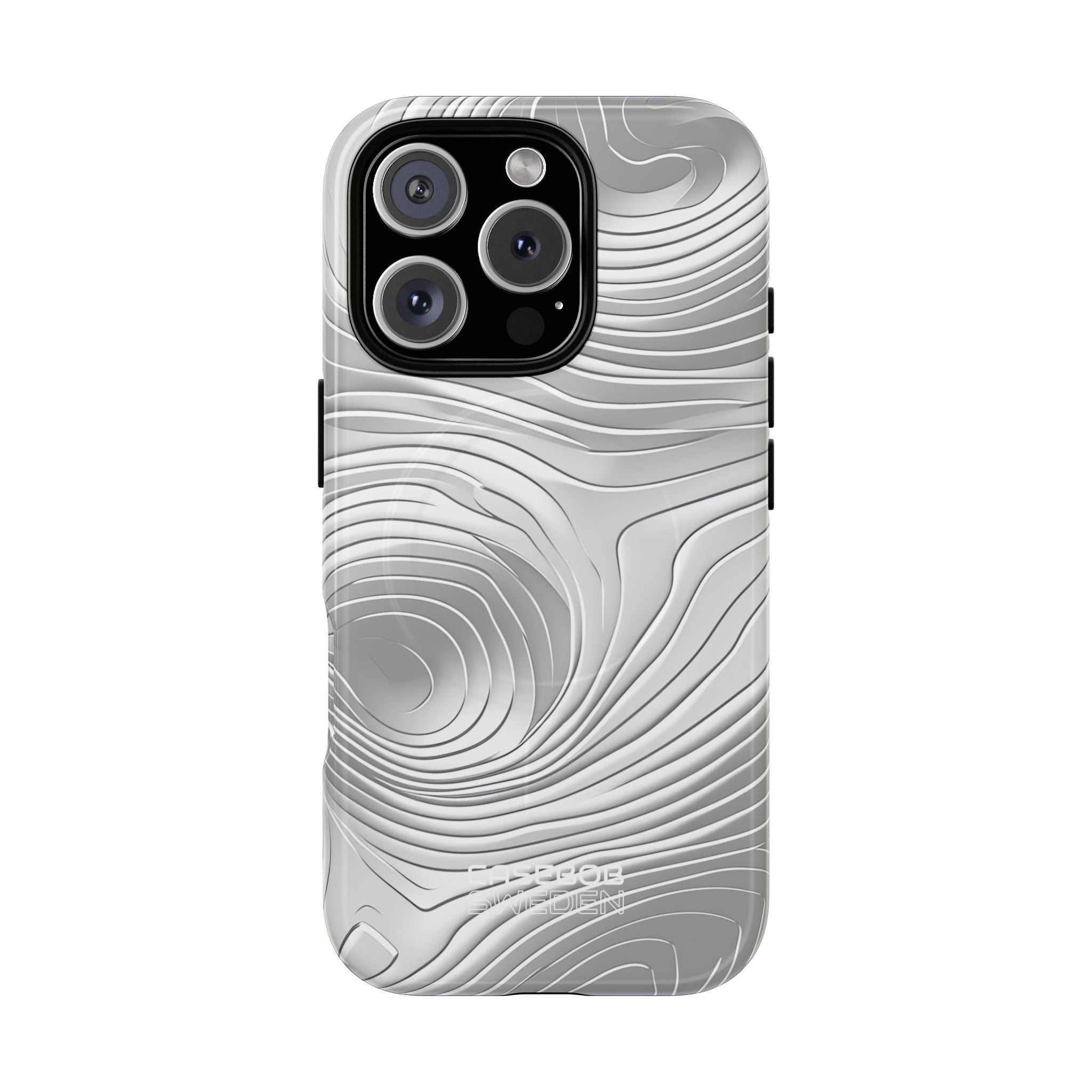 Monochrome Flow Lines iPhone 16 - Tough+