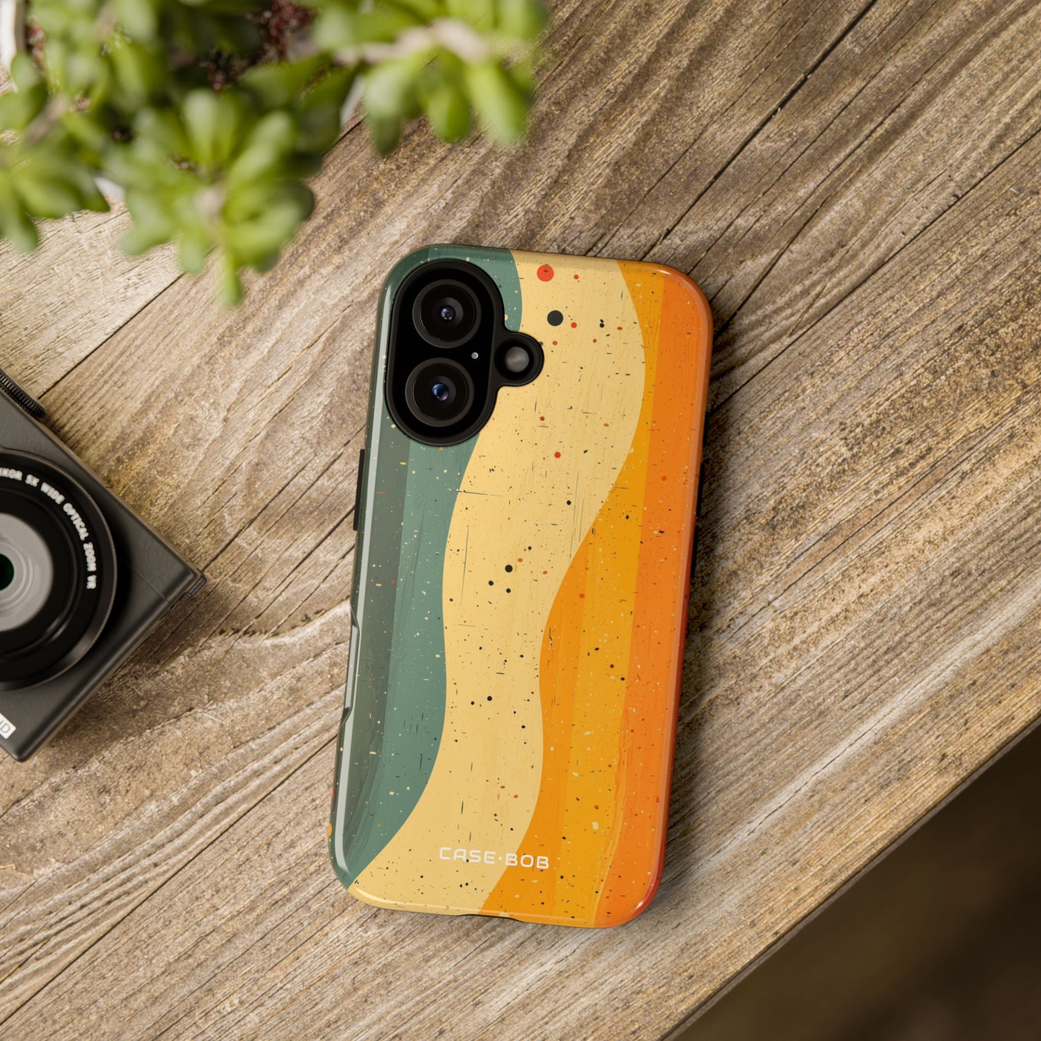 Wavy Forest Veil iPhone 16 Case - Tough