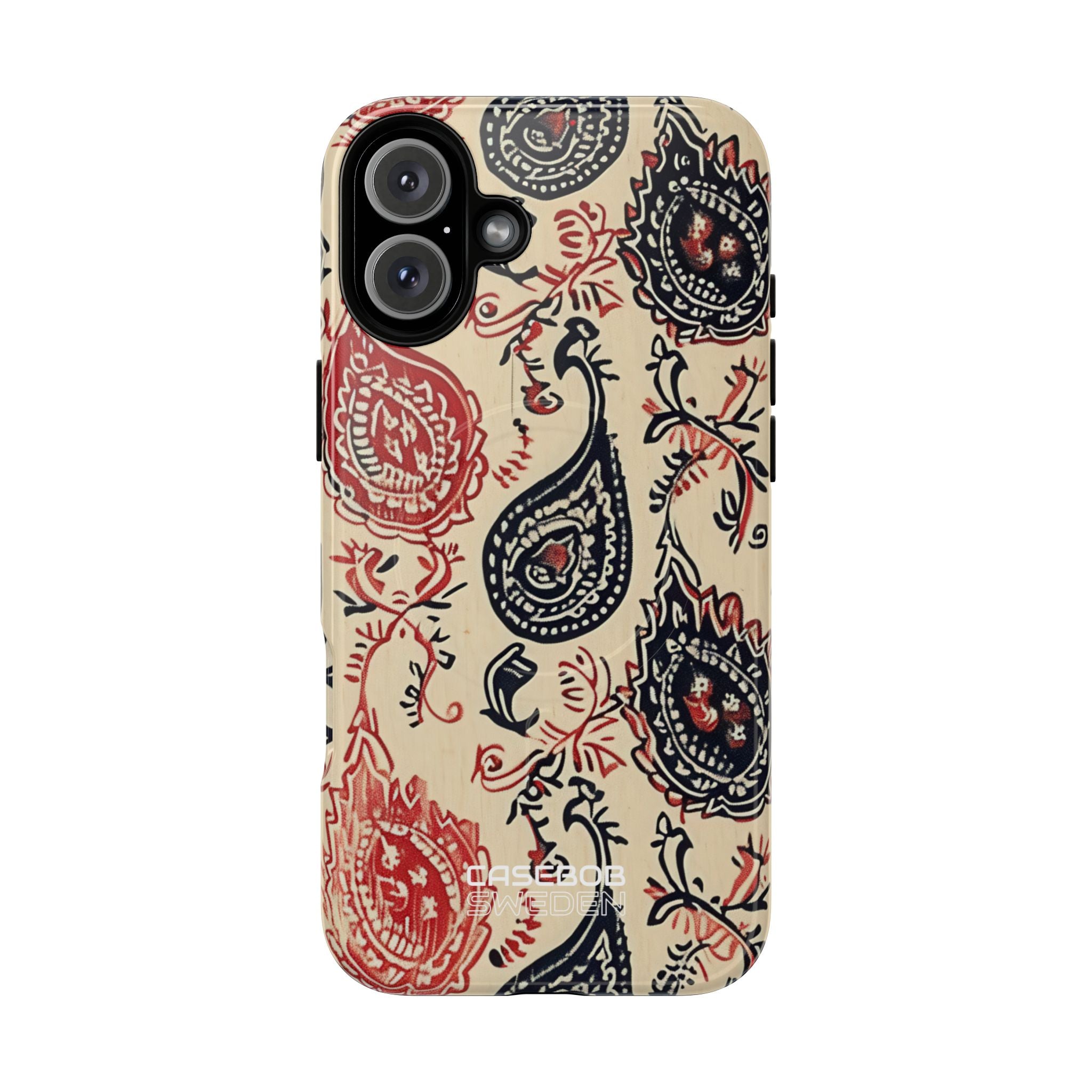 Navy Paisley Swirl iPhone 16 - Tough+