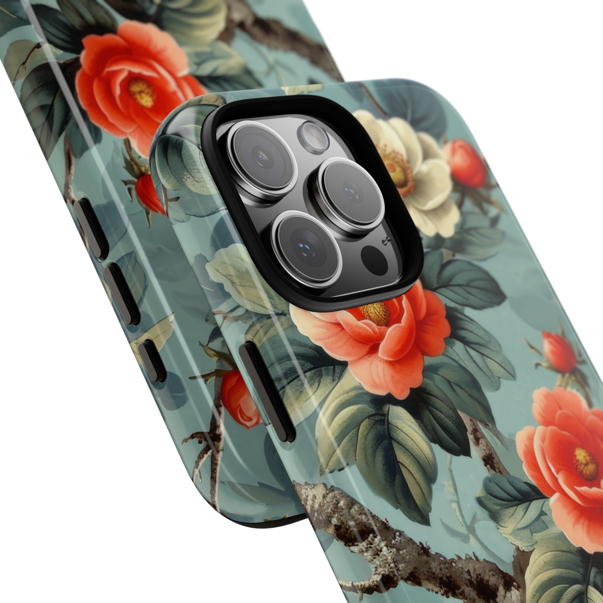 Coral Blossom Tapestry iPhone 16 - Tough