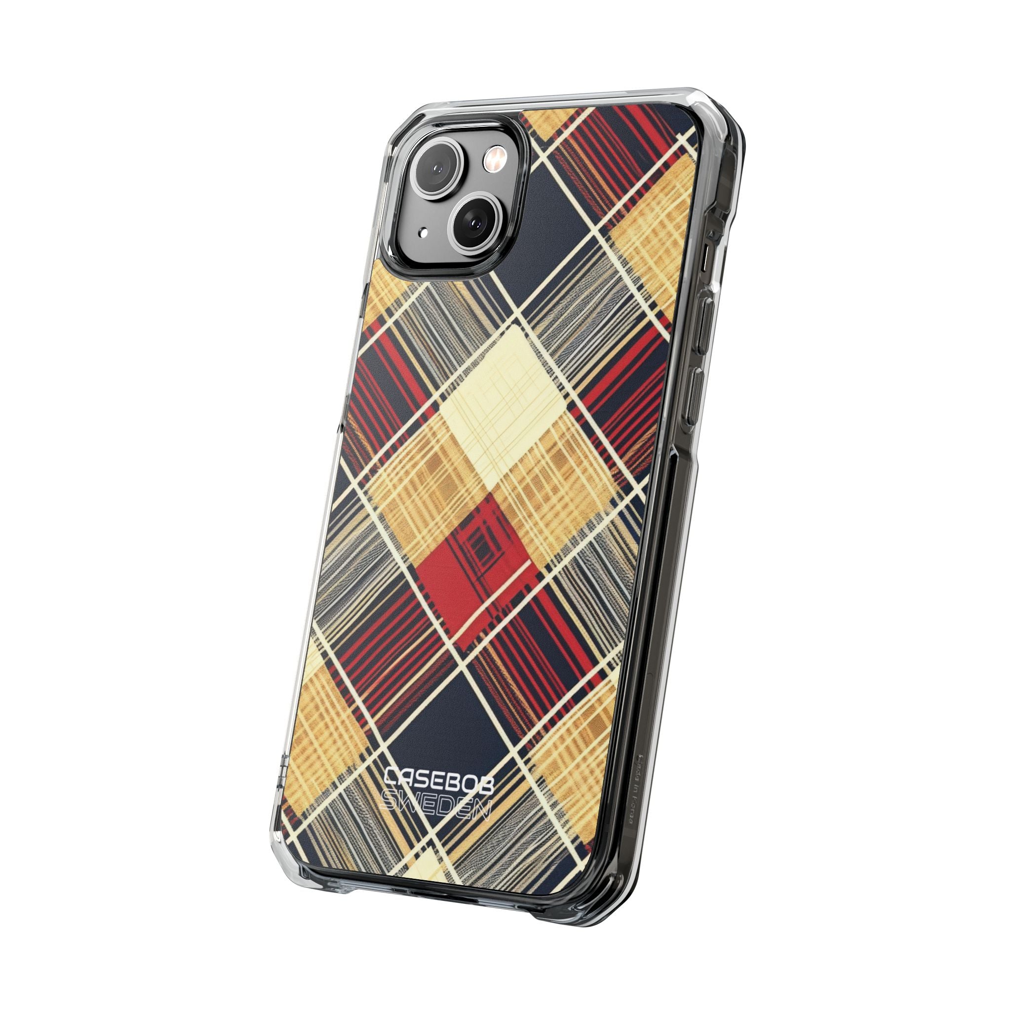 Plaid Diamond Tapestry iPhone 14 - Impact Clear+