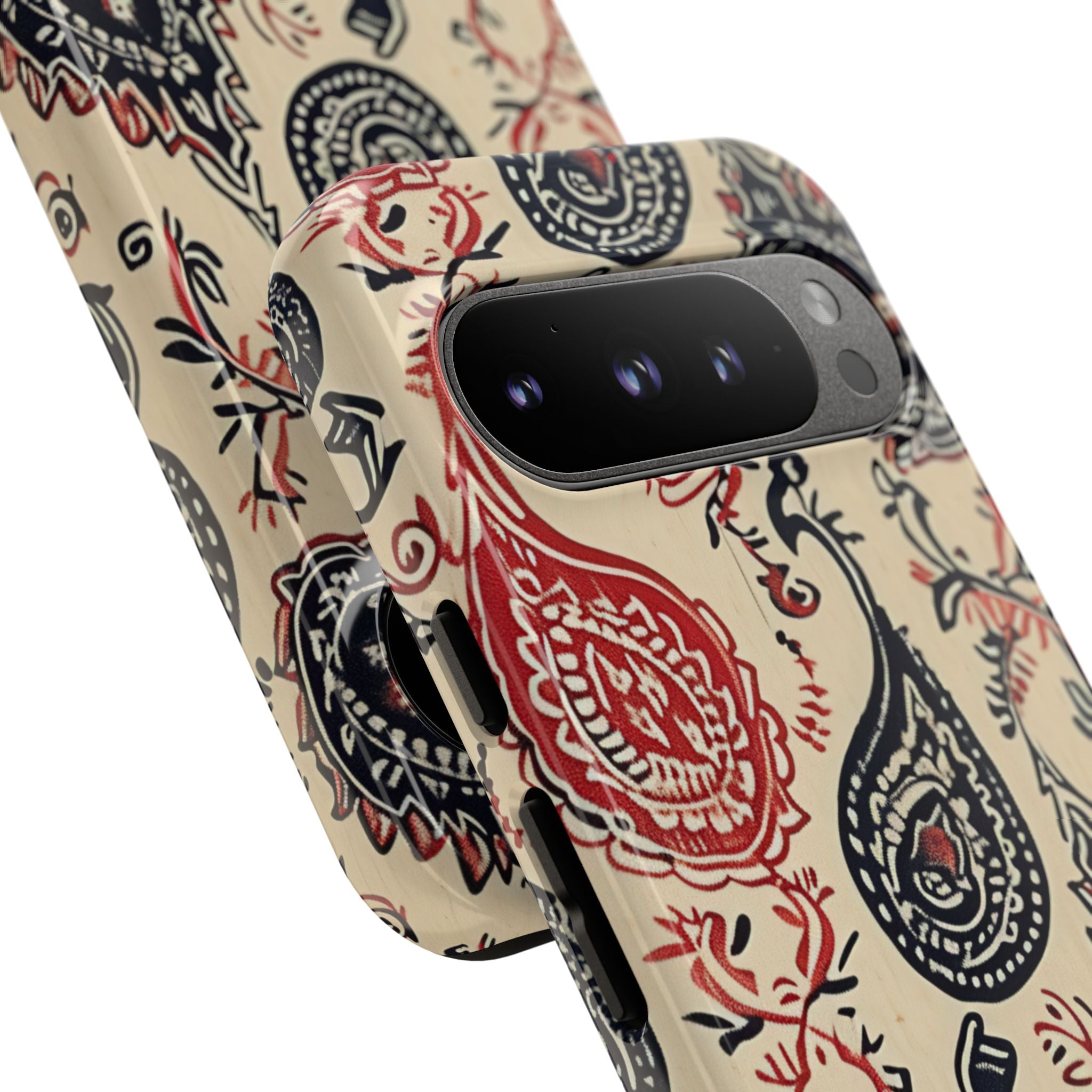 Navy Paisley Swirl Google Pixel 9 - Tough