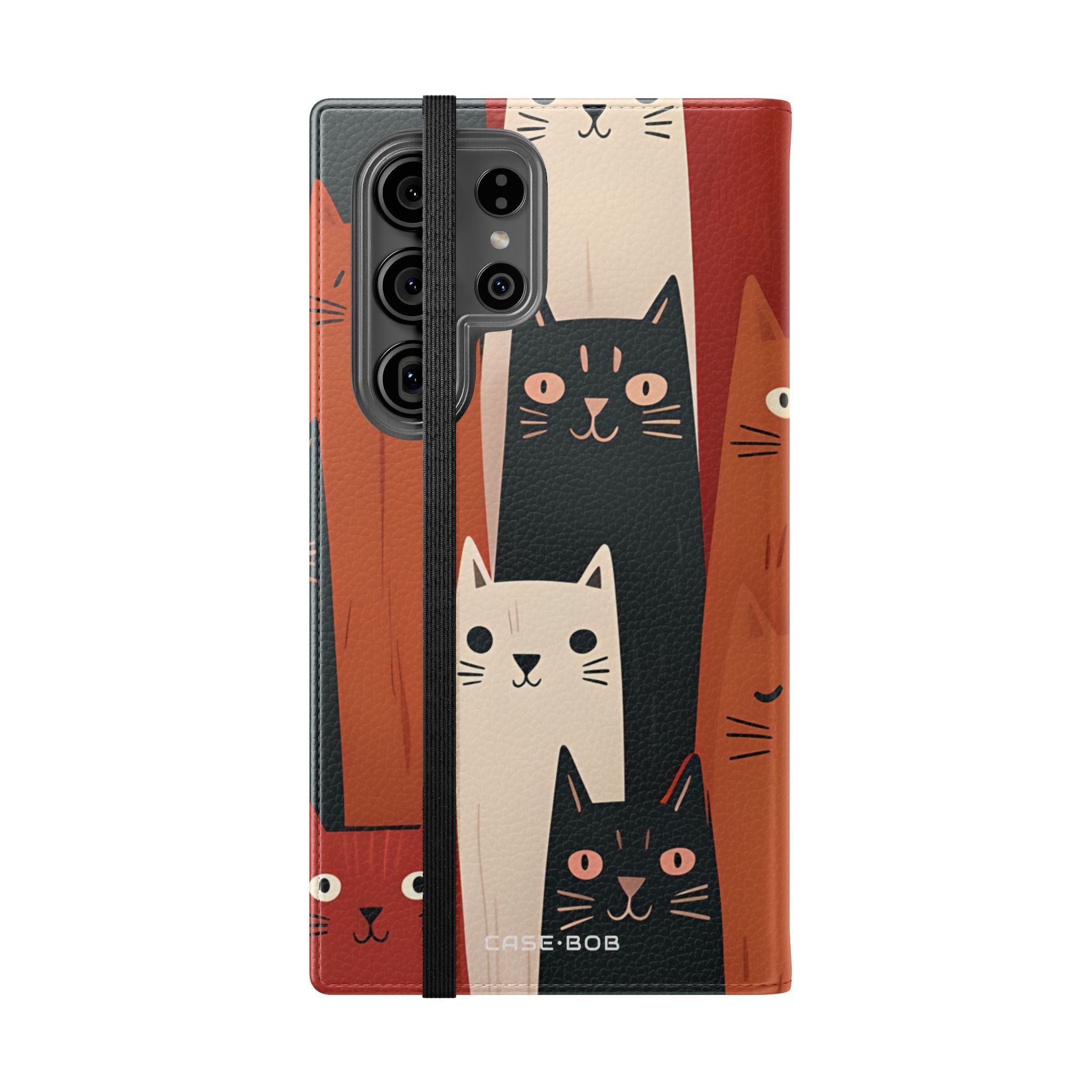 Cat Columns Orange - Samsung S23 Ultra Case - Wallet
