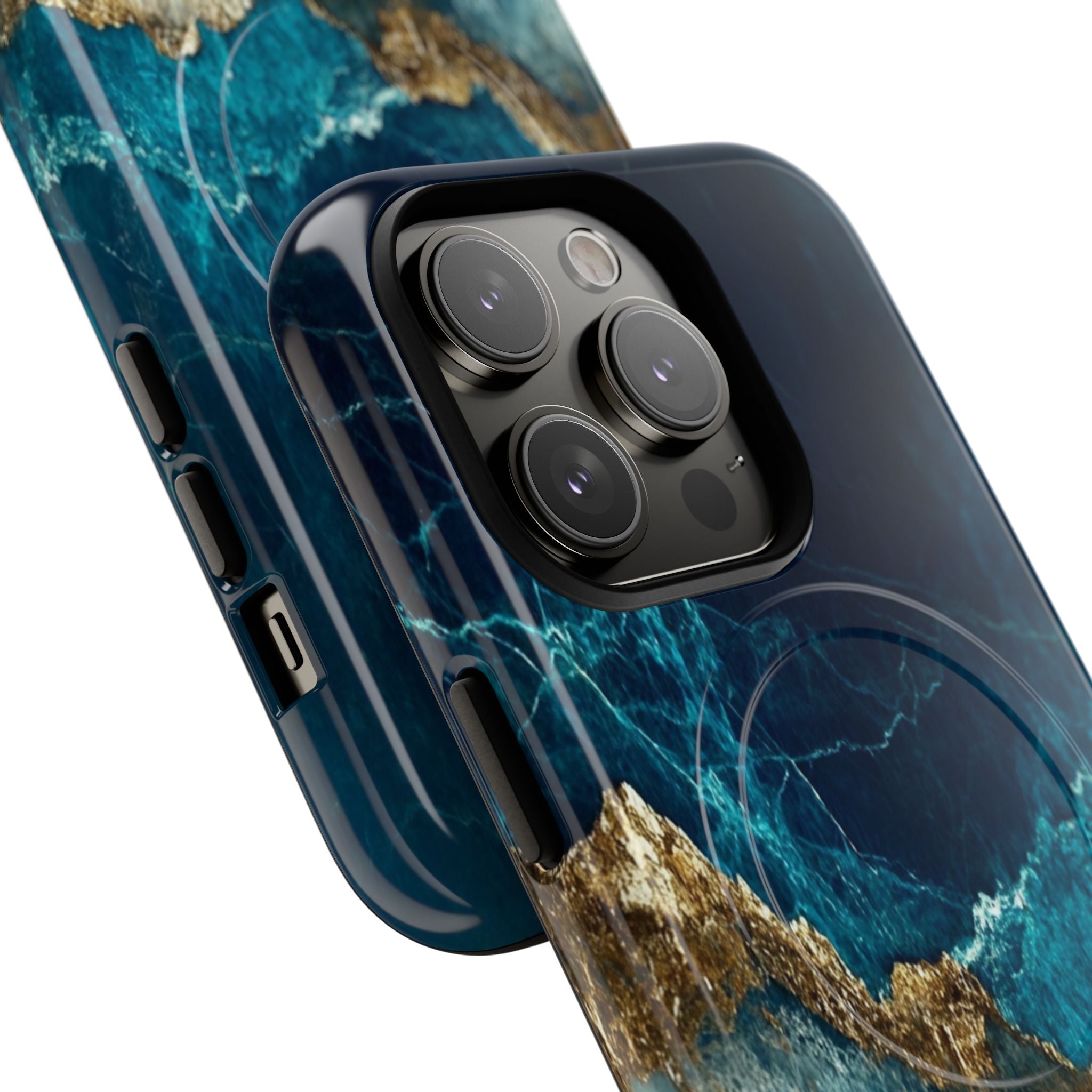 Jagged Gold Split iPhone 14 Pro Case - Tough+