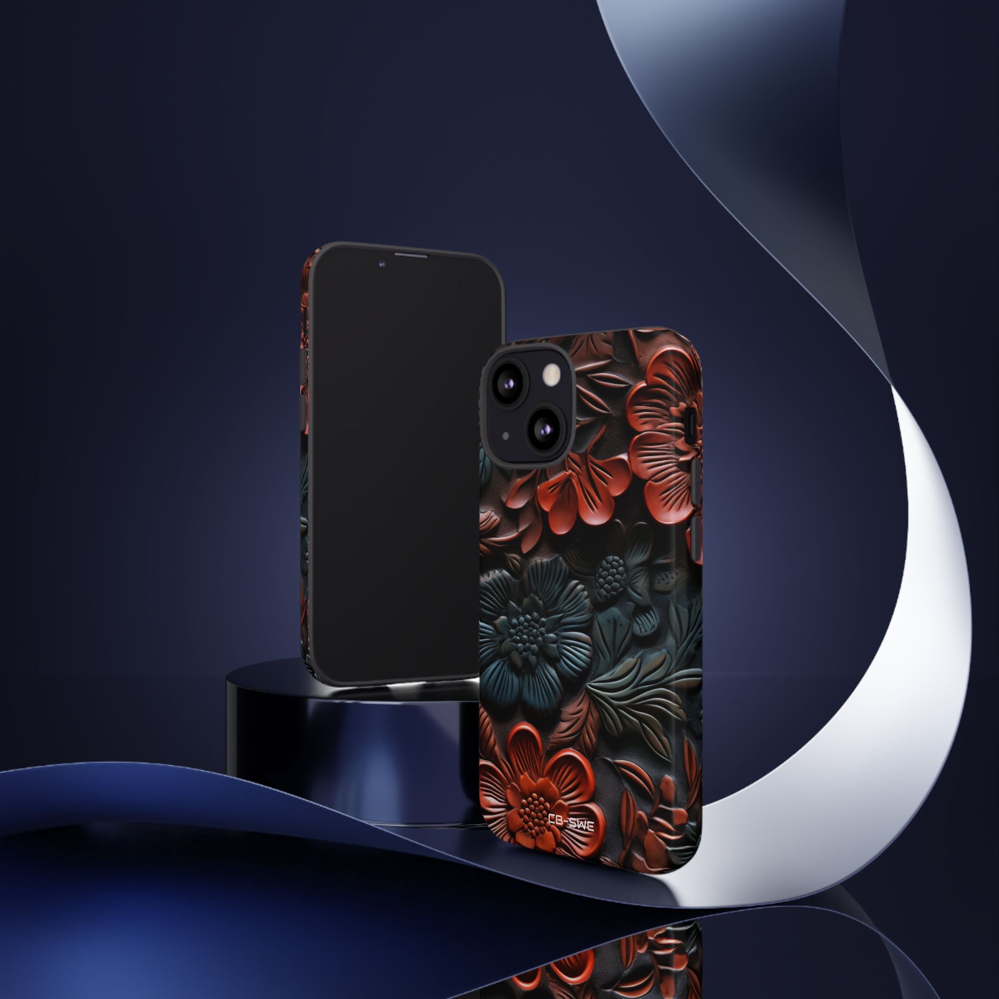 Sculpted Floral Elegance - iPhone Case
