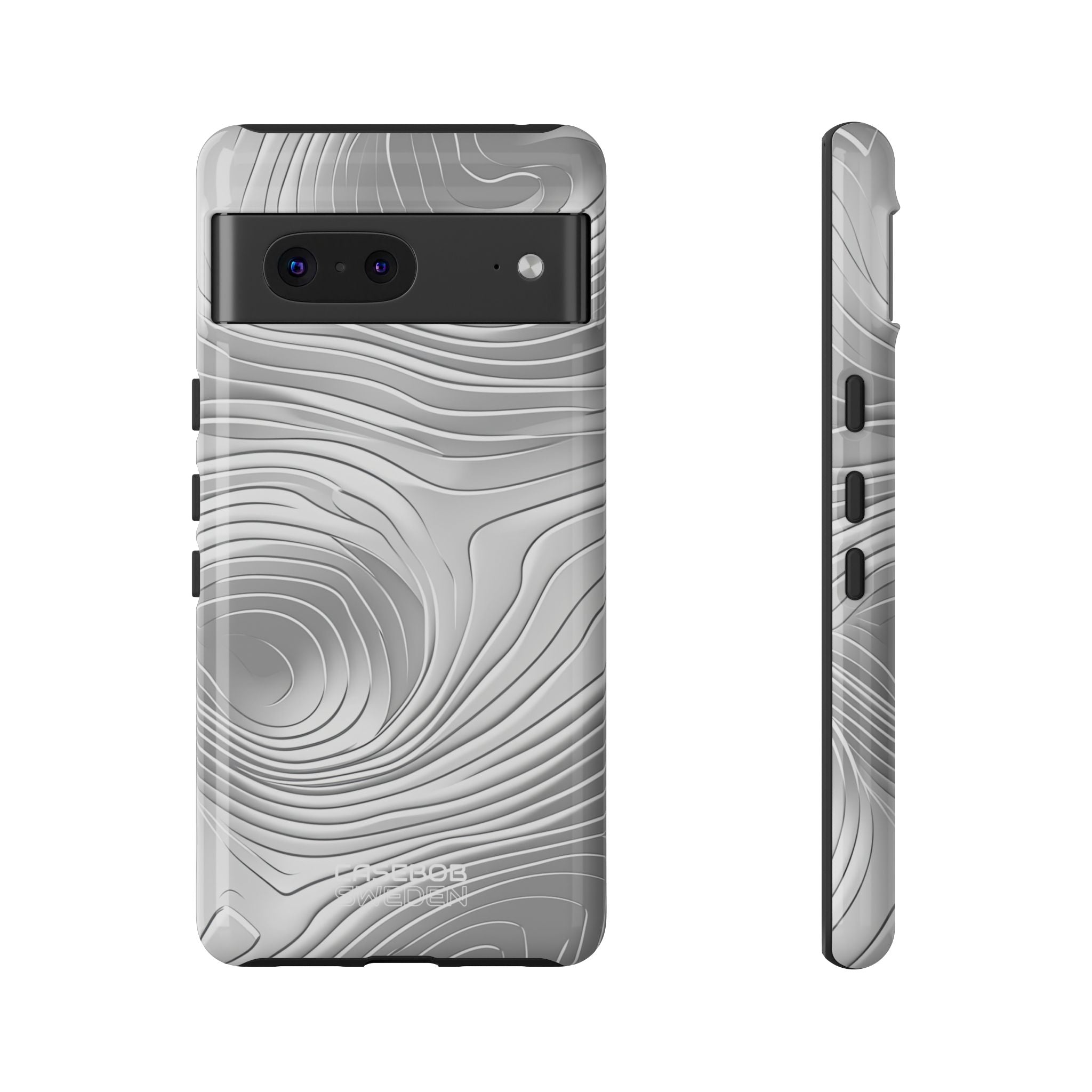Monochrome Flow Lines Google Pixel 7 - Tough