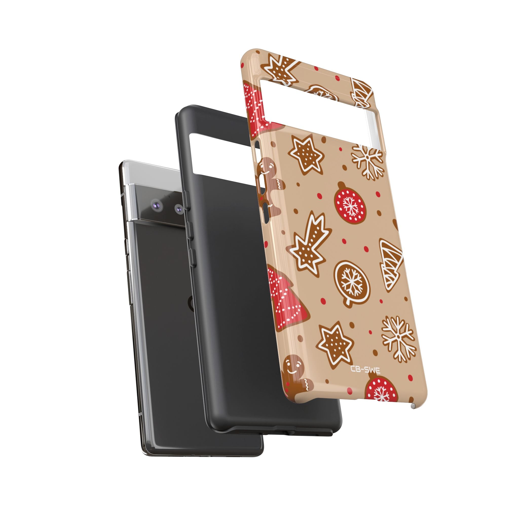 Gingerbread Men Celebrate - Google Pixel Case