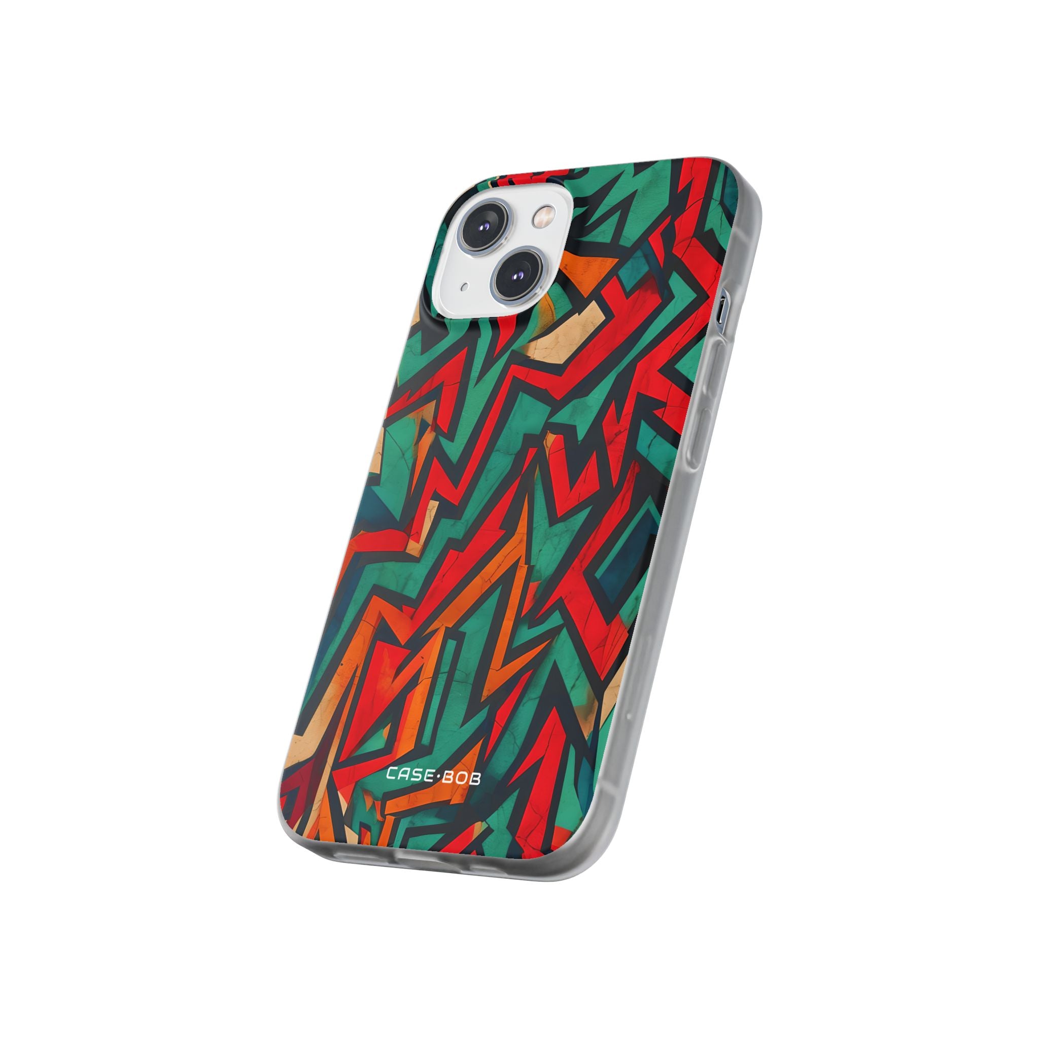 Crimson Zigzag iPhone 14 Case - Soft