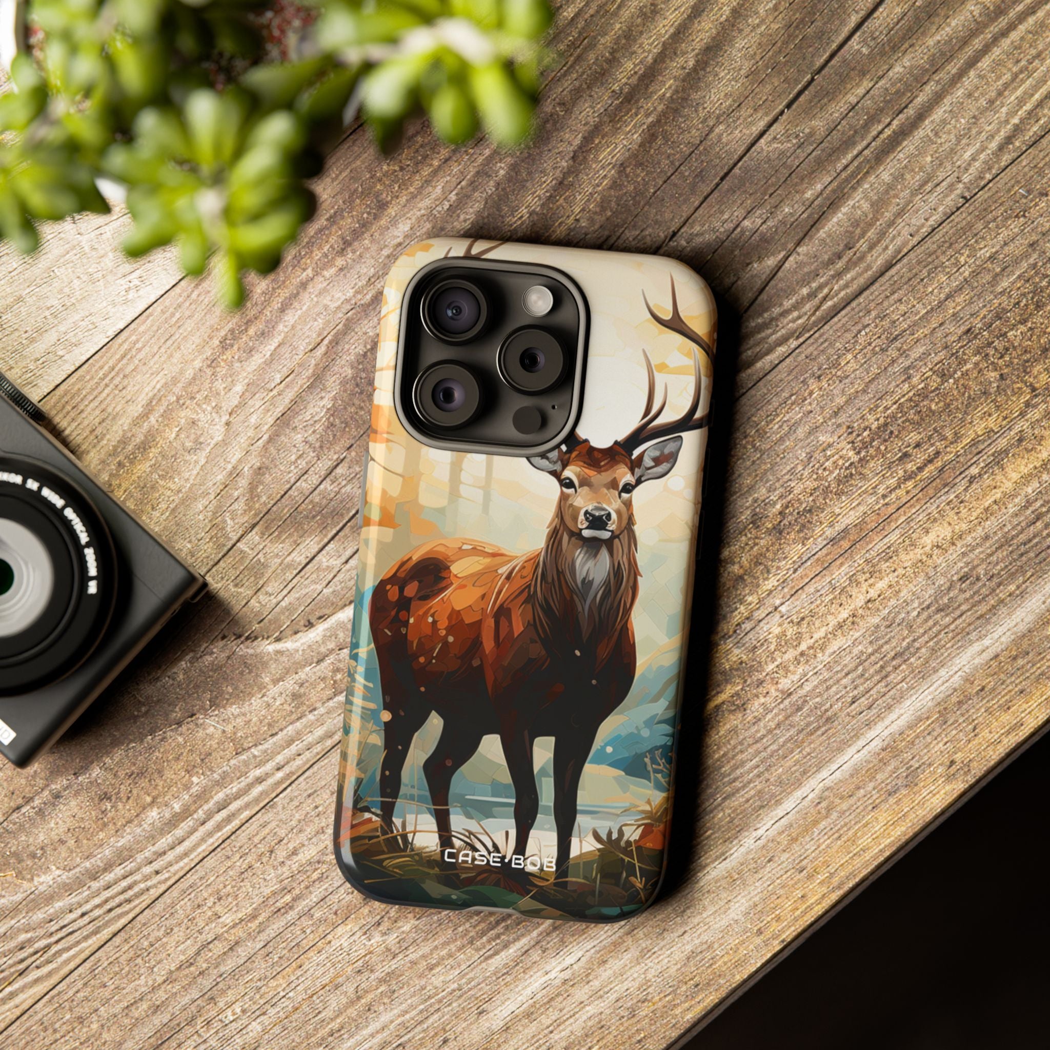 Glowing Stag iPhone 15 Pro Case - Tough