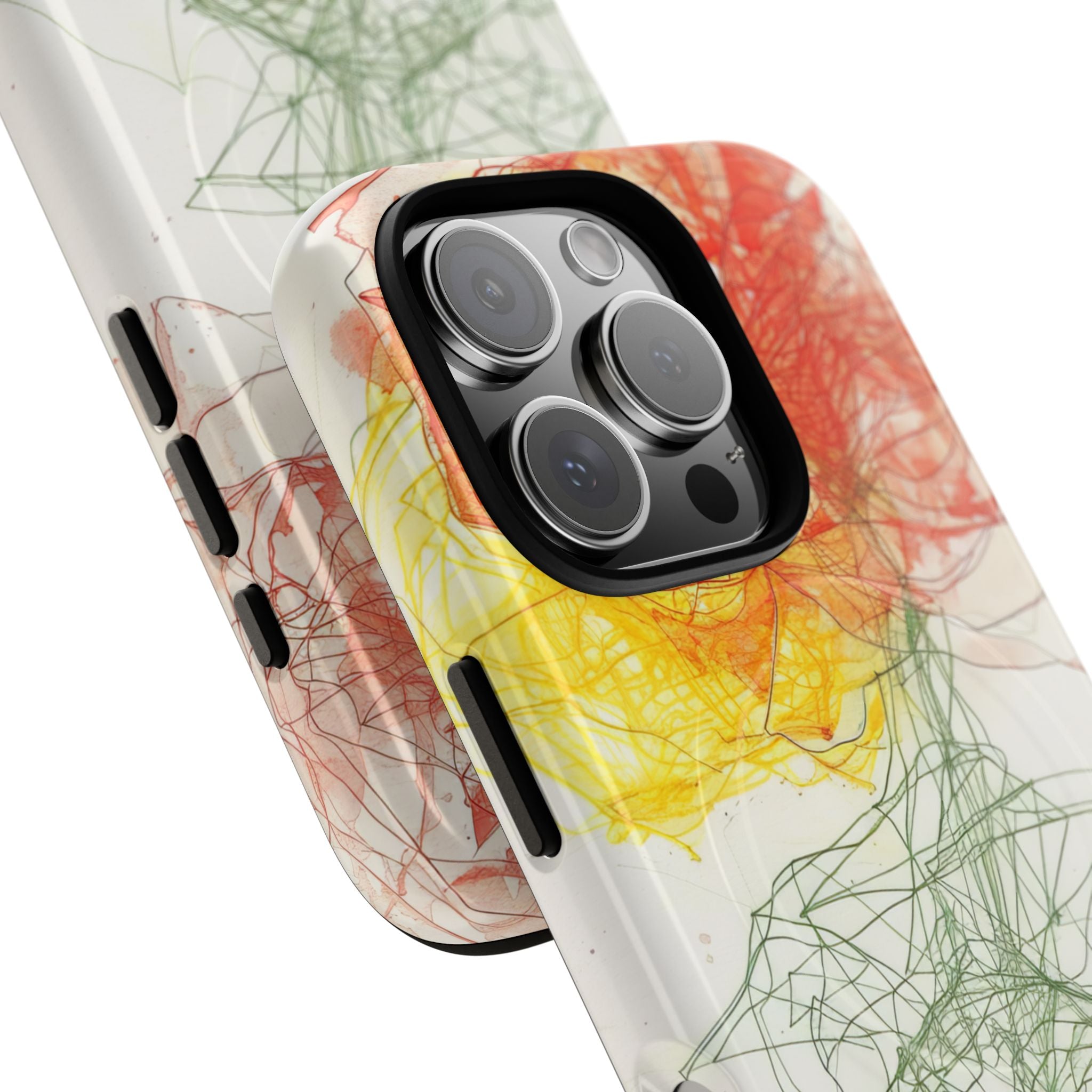 Fiery Blossom Tangle iPhone 16 - Tough+