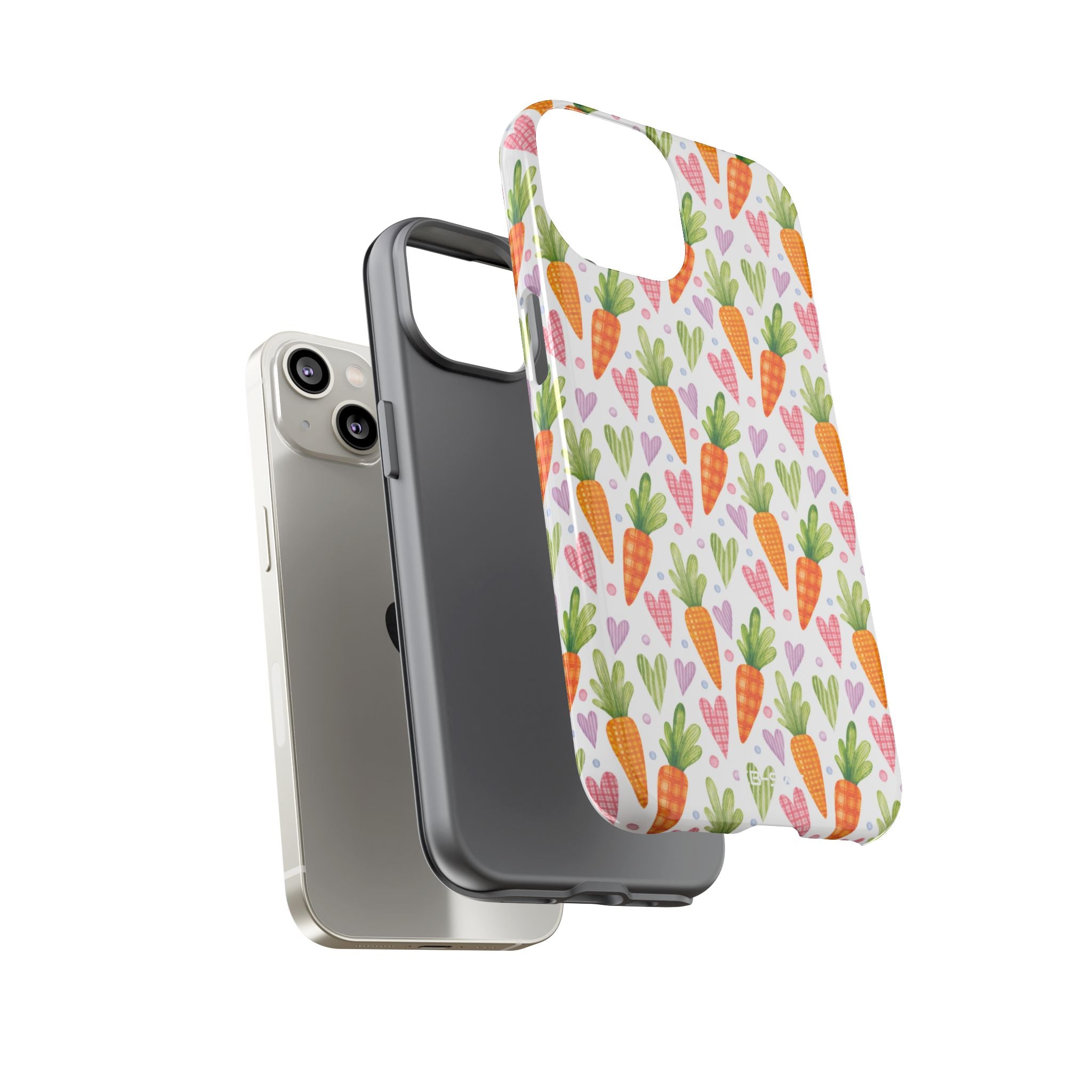 Carrots Embrace Hearts - iPhone Case