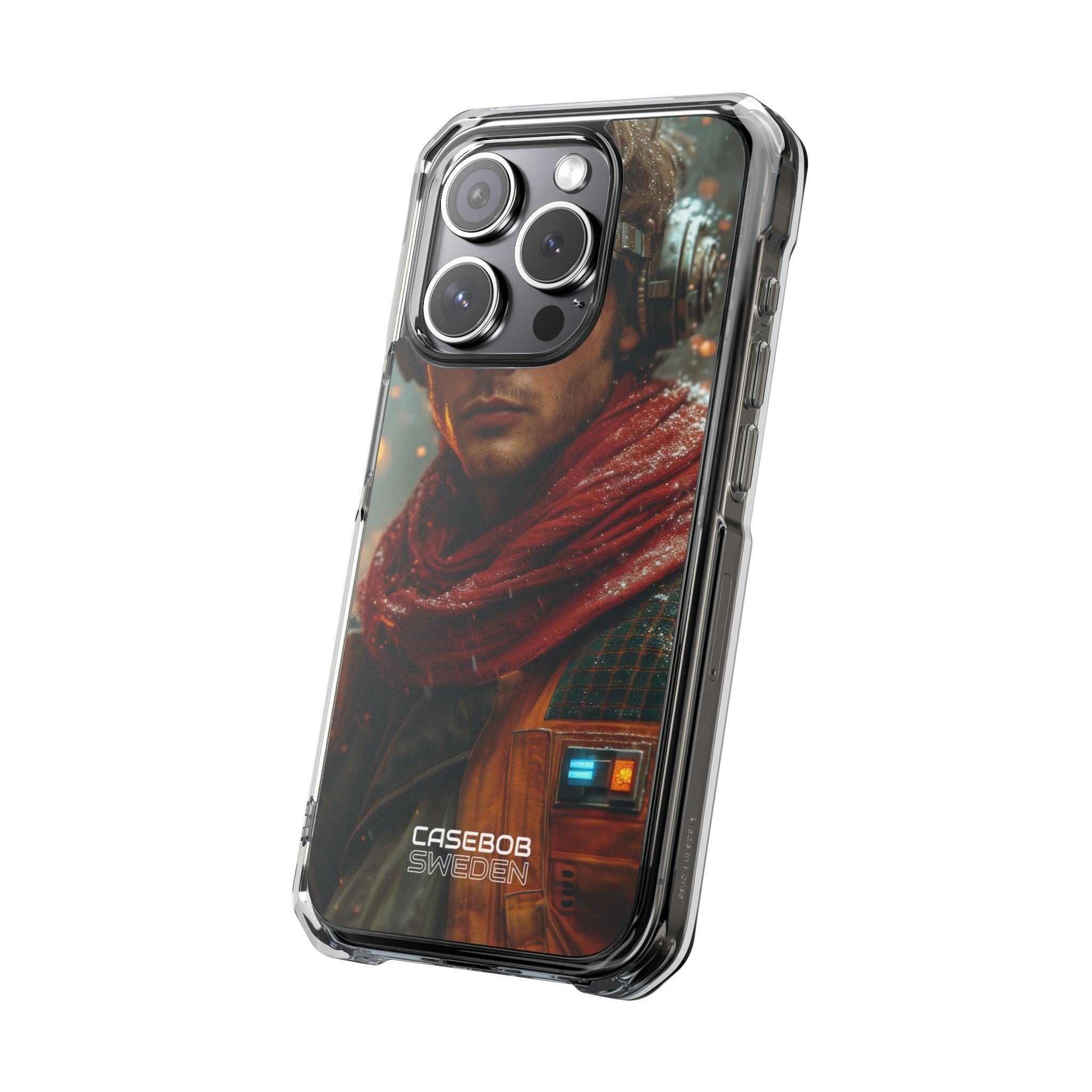Futuristic Steampunk Explorer iPhone 15 - Impact Clear+