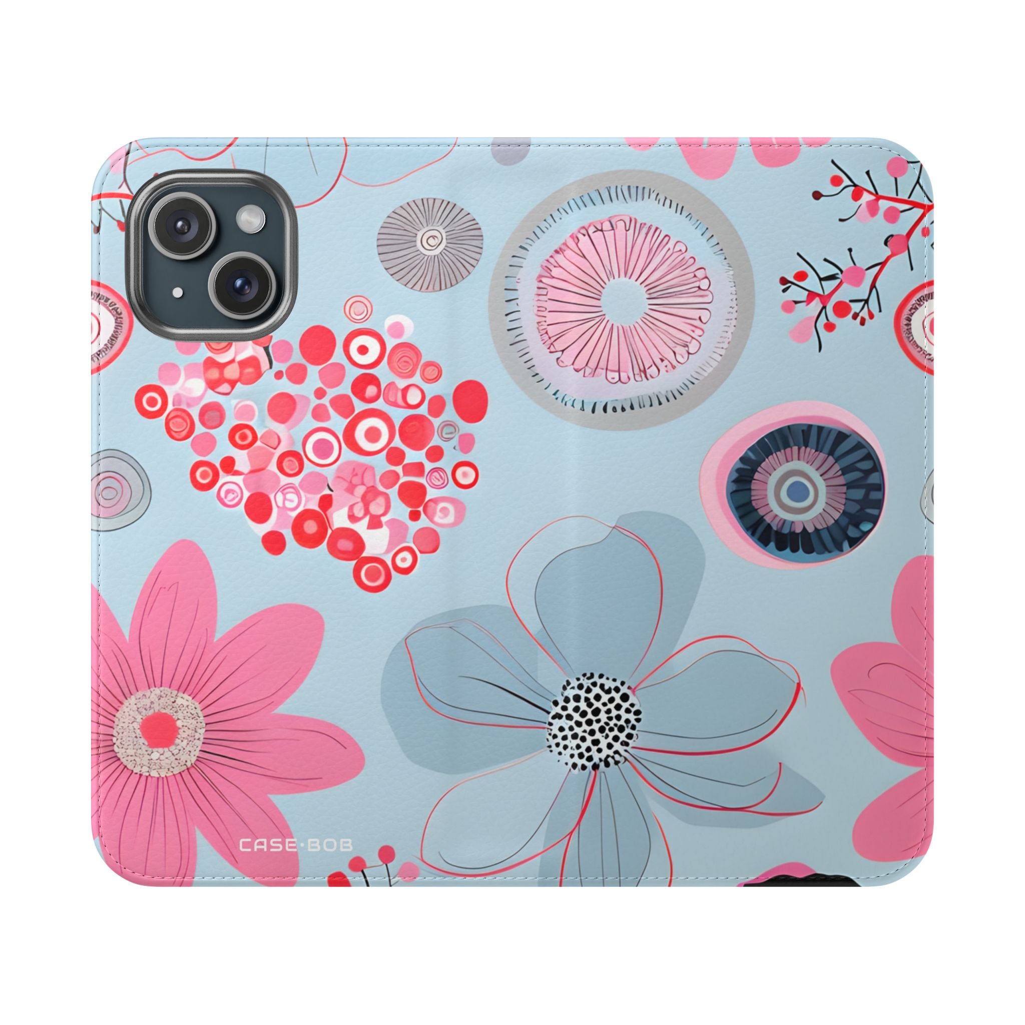 Outlined Bloom Radiance - iPhone 15 Case - Wallet