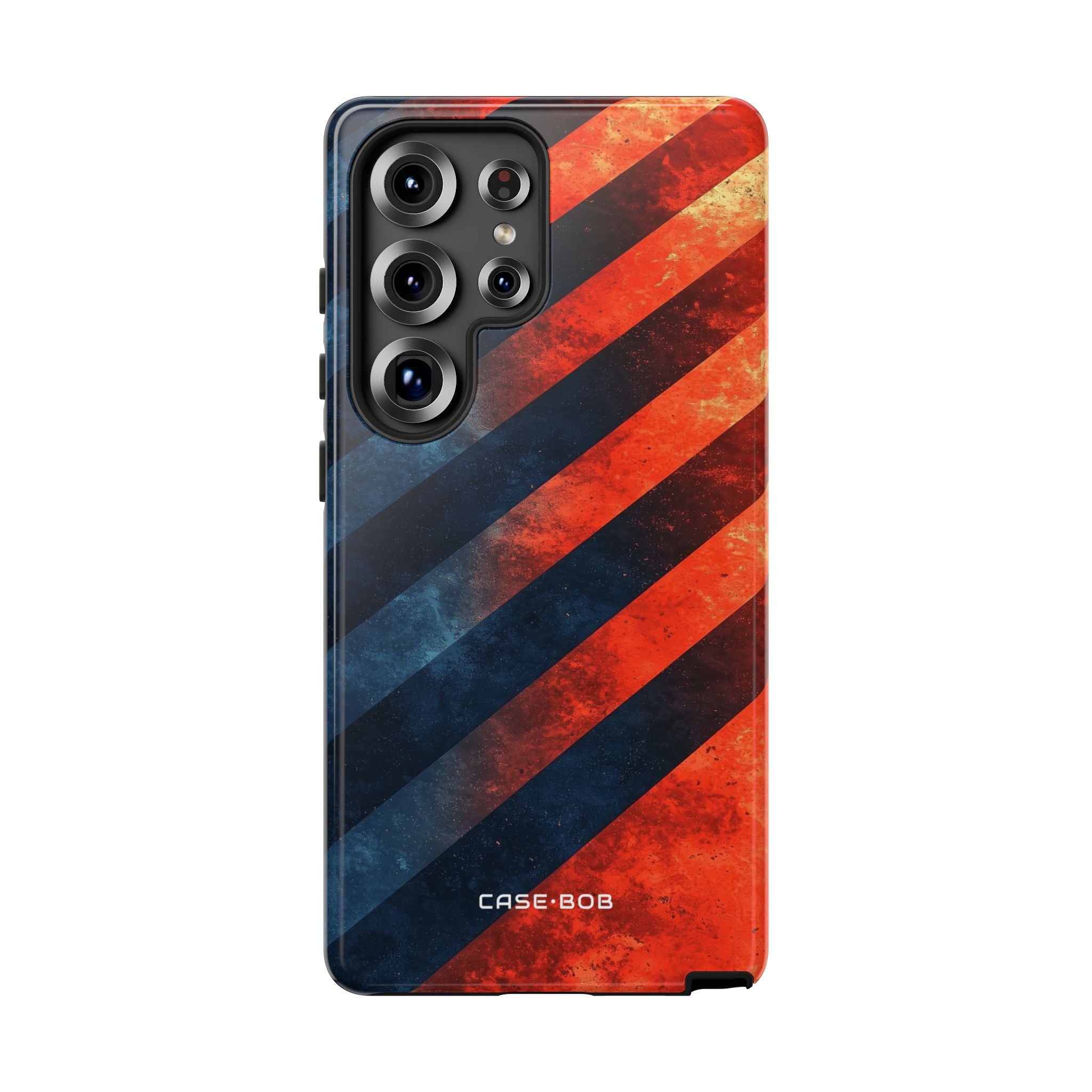 Diagonal Stripes Blaze Samsung S25 Ultra Case - Tough