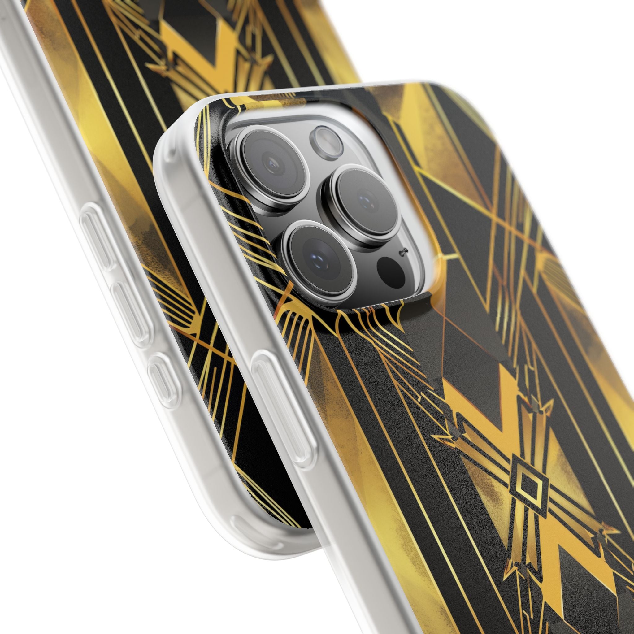 Golden Diamond Radiance iPhone 16 Pro Max Case - Soft