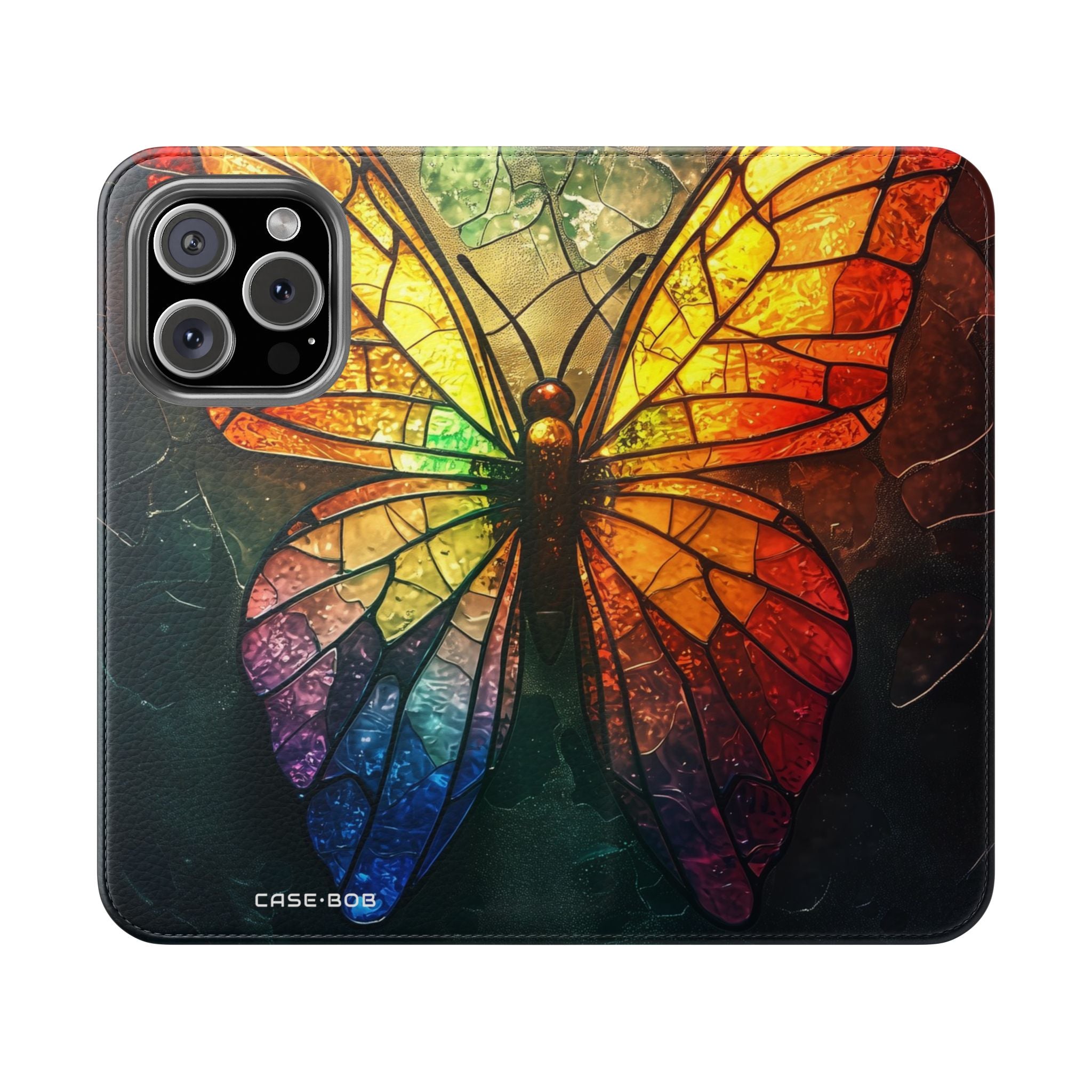 Stained Glass Butterfly - iPhone 16 Pro Case - Wallet