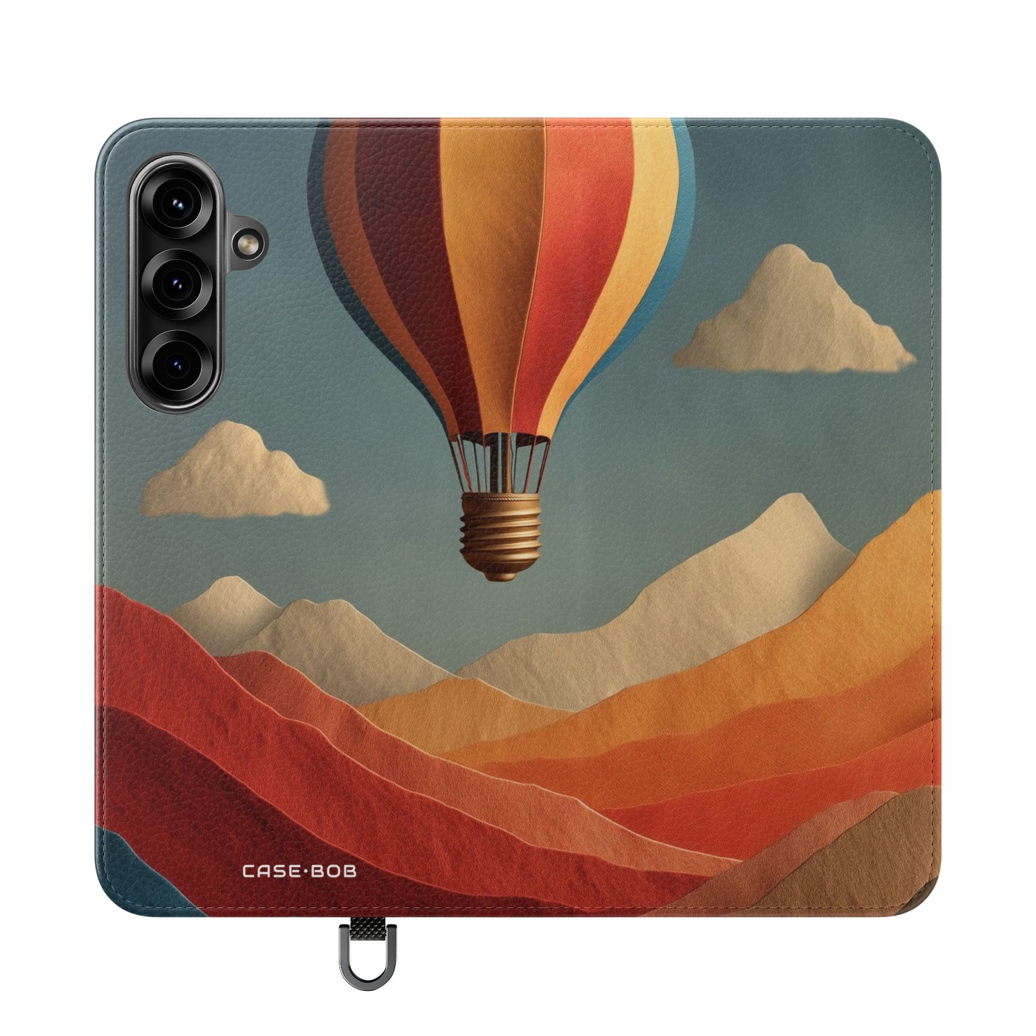 Auringonlasku-ilmapallo - Samsung S25+ -lompakkokotelo