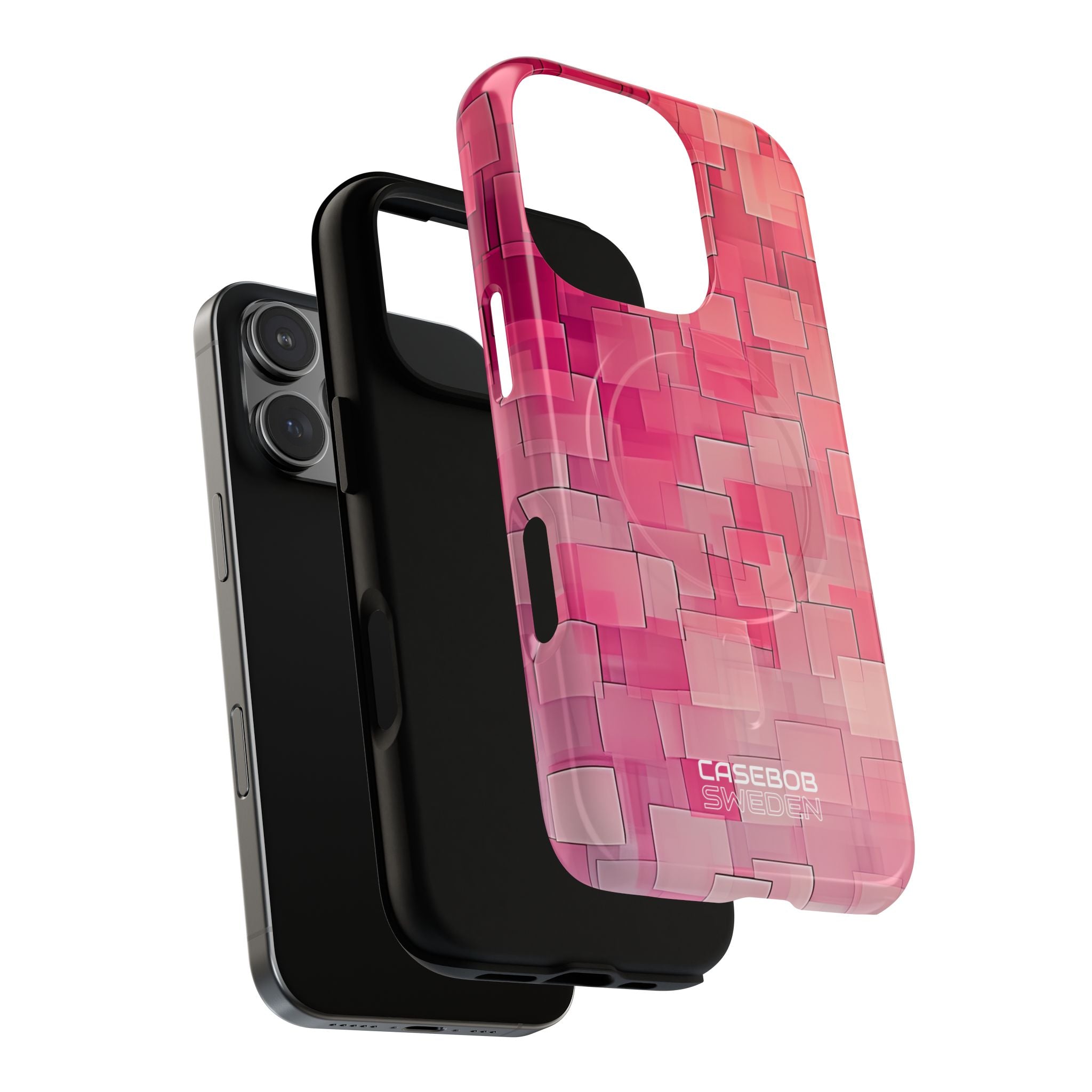 Layered Pink Geometry iPhone 16 - Tough+