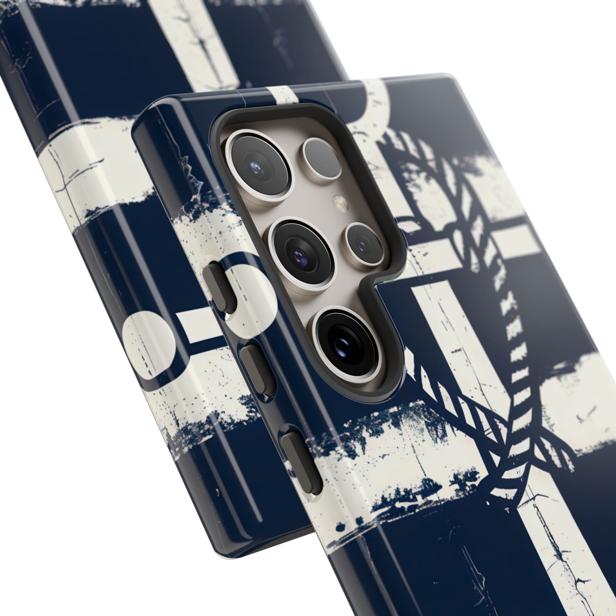 Navy Anchor Stripes Samsung S24 - Tough